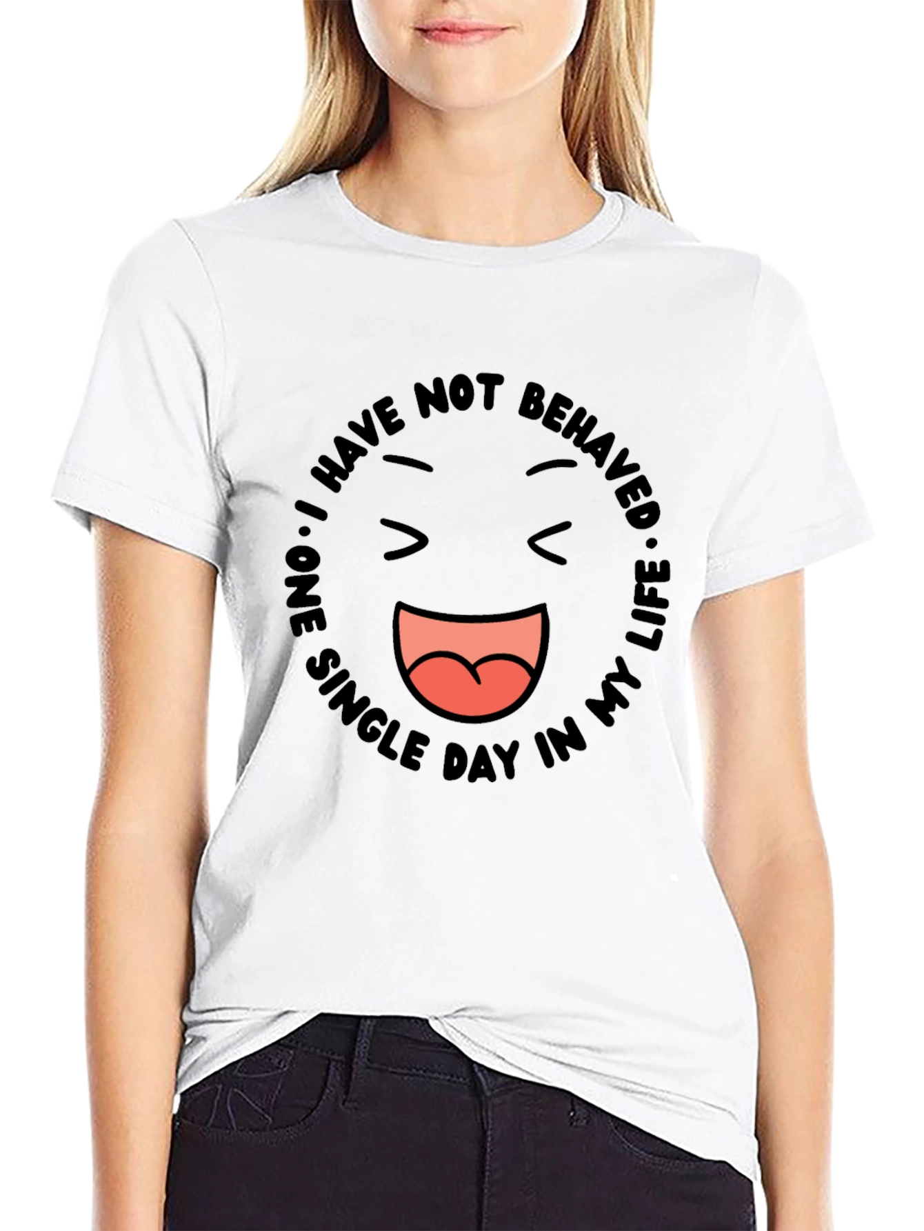 Black Funny Graphic Tee - I Have Not Behaved view 9