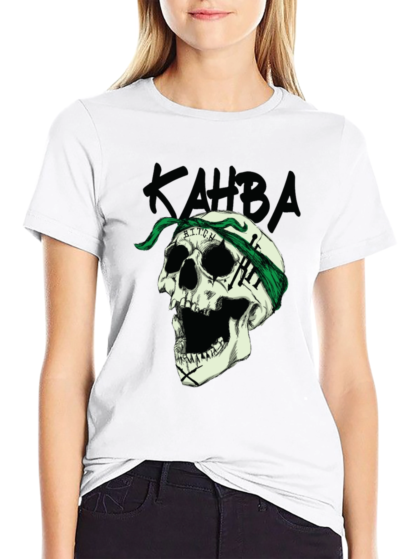 Black Skull Graphic Print Tee - Edgy Style view 9