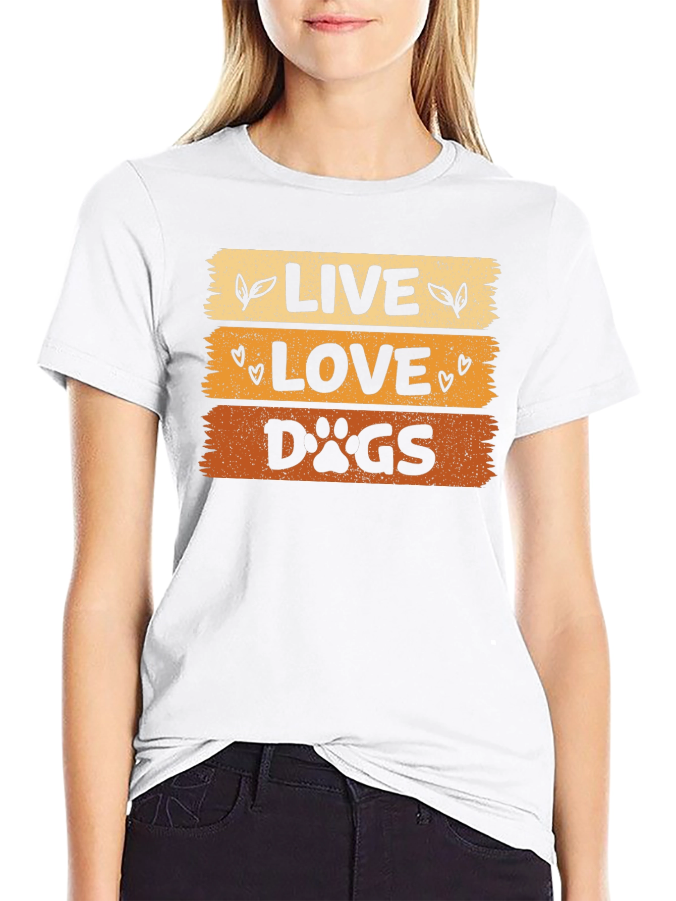 Black Live Love Dogs T-Shirt - Stylish Pet Lover Tee view 9