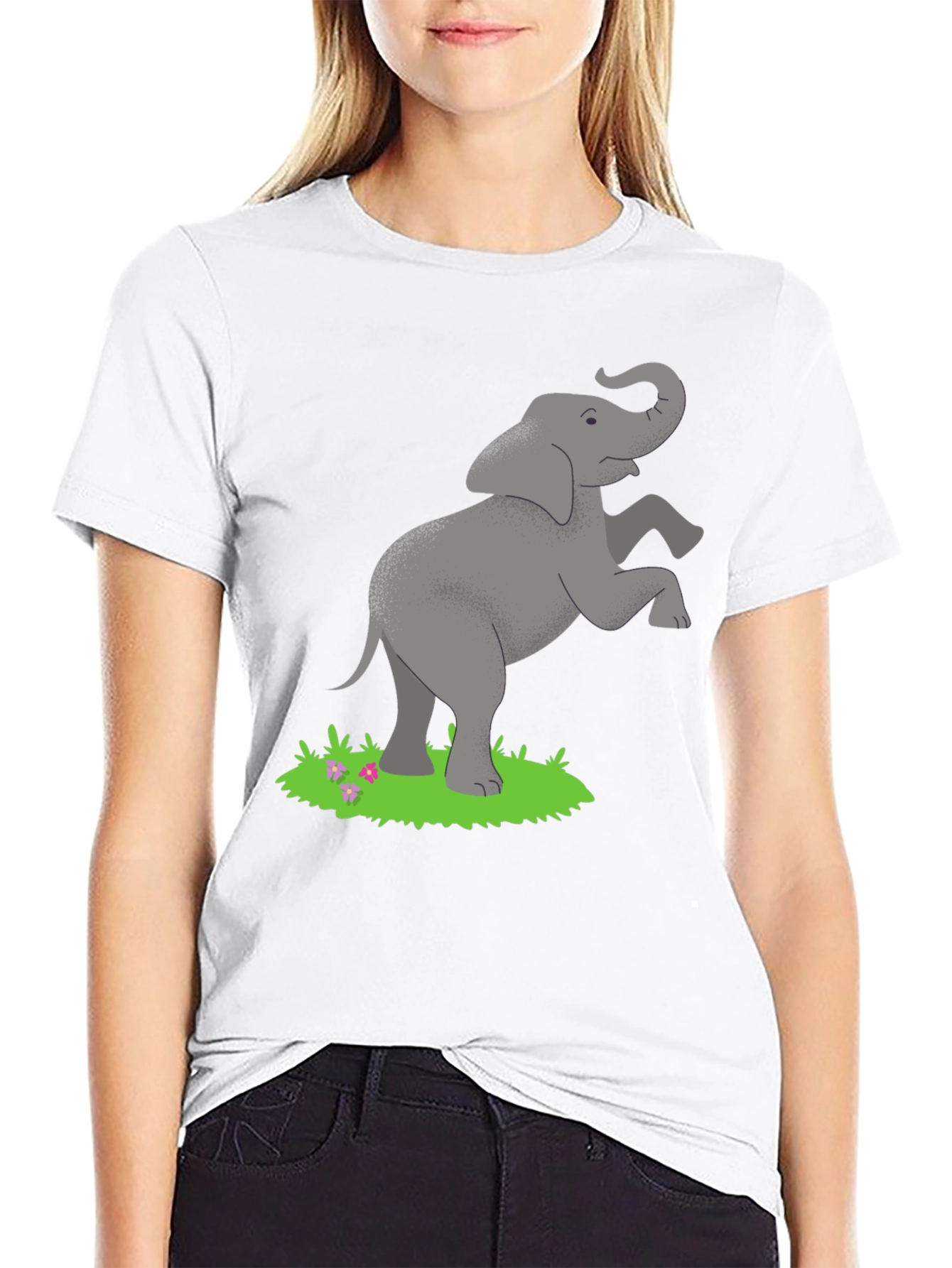 Black Elephant Graphic Tee - Classic Black Cotton Comfort view 9