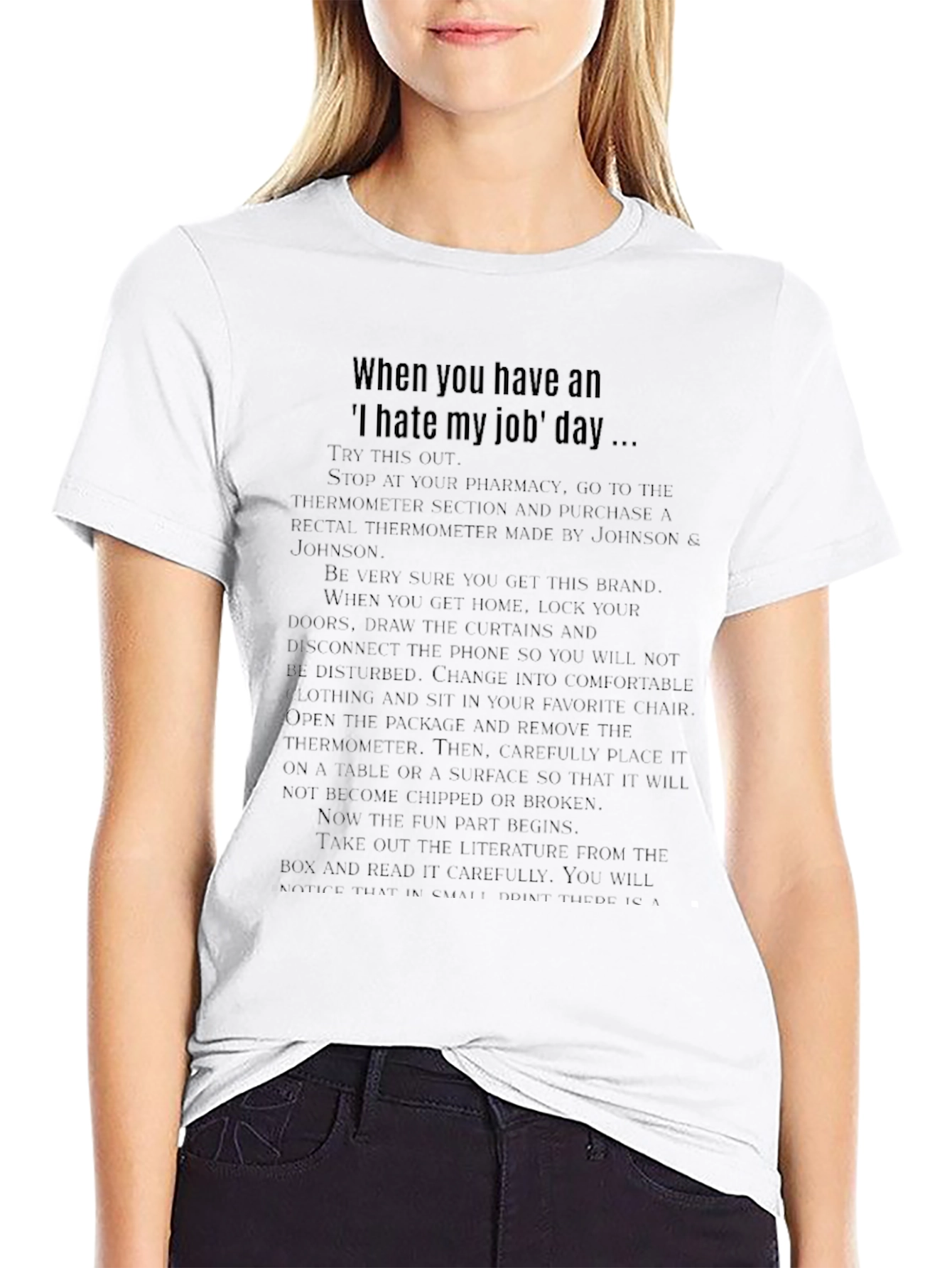 Black I Hate My Job Day T-Shirt Funny Novelty Tee view 9