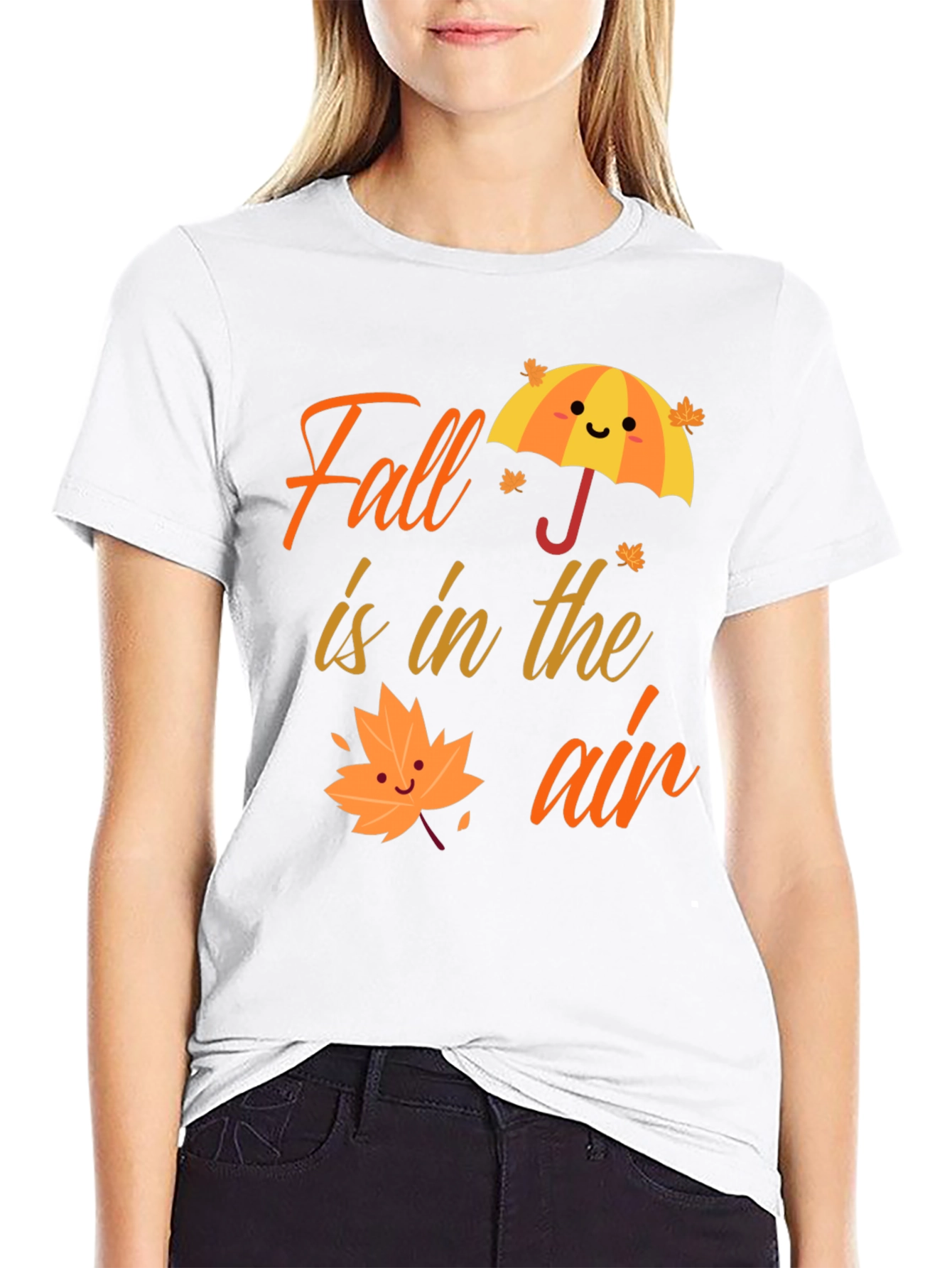 Black Fall is in the Air Graphic T-Shirt view 9