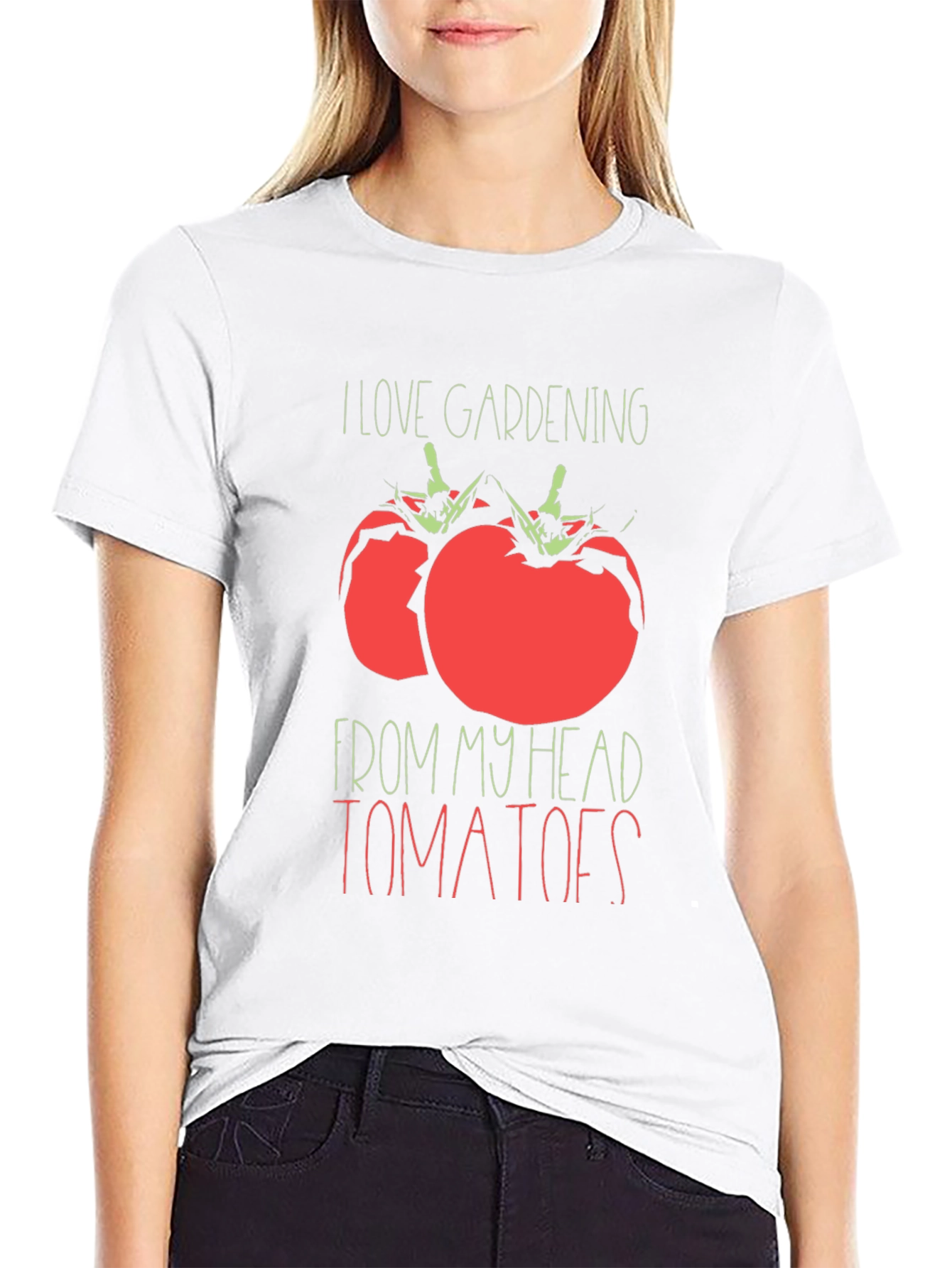 Black Gardening Tomato Graphic Tee - From My Head Tomatoes view 9