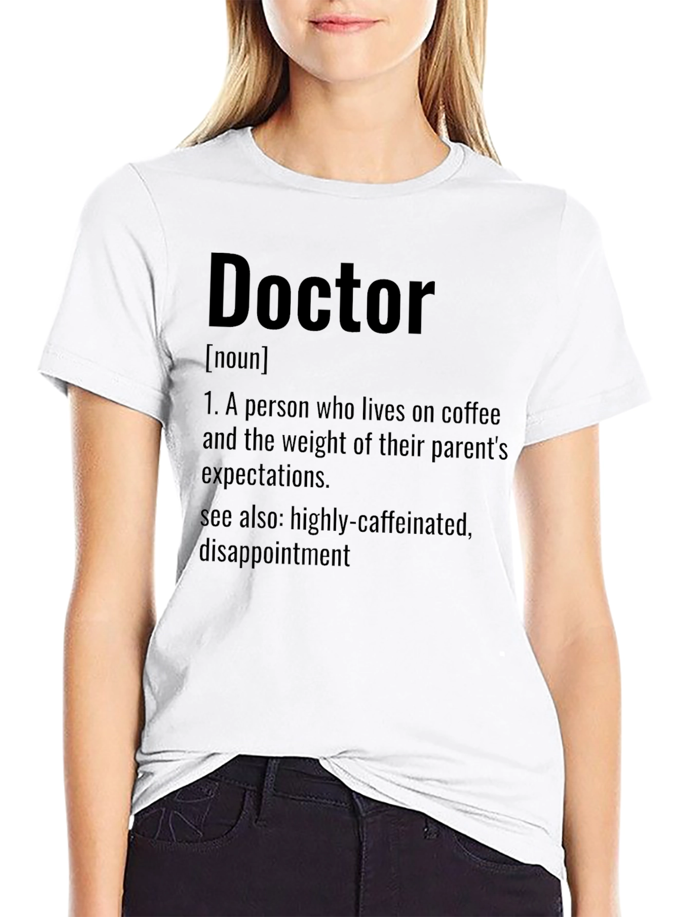 Black Doctor Definition Graphic Tee - Funny Doctor Gift view 9