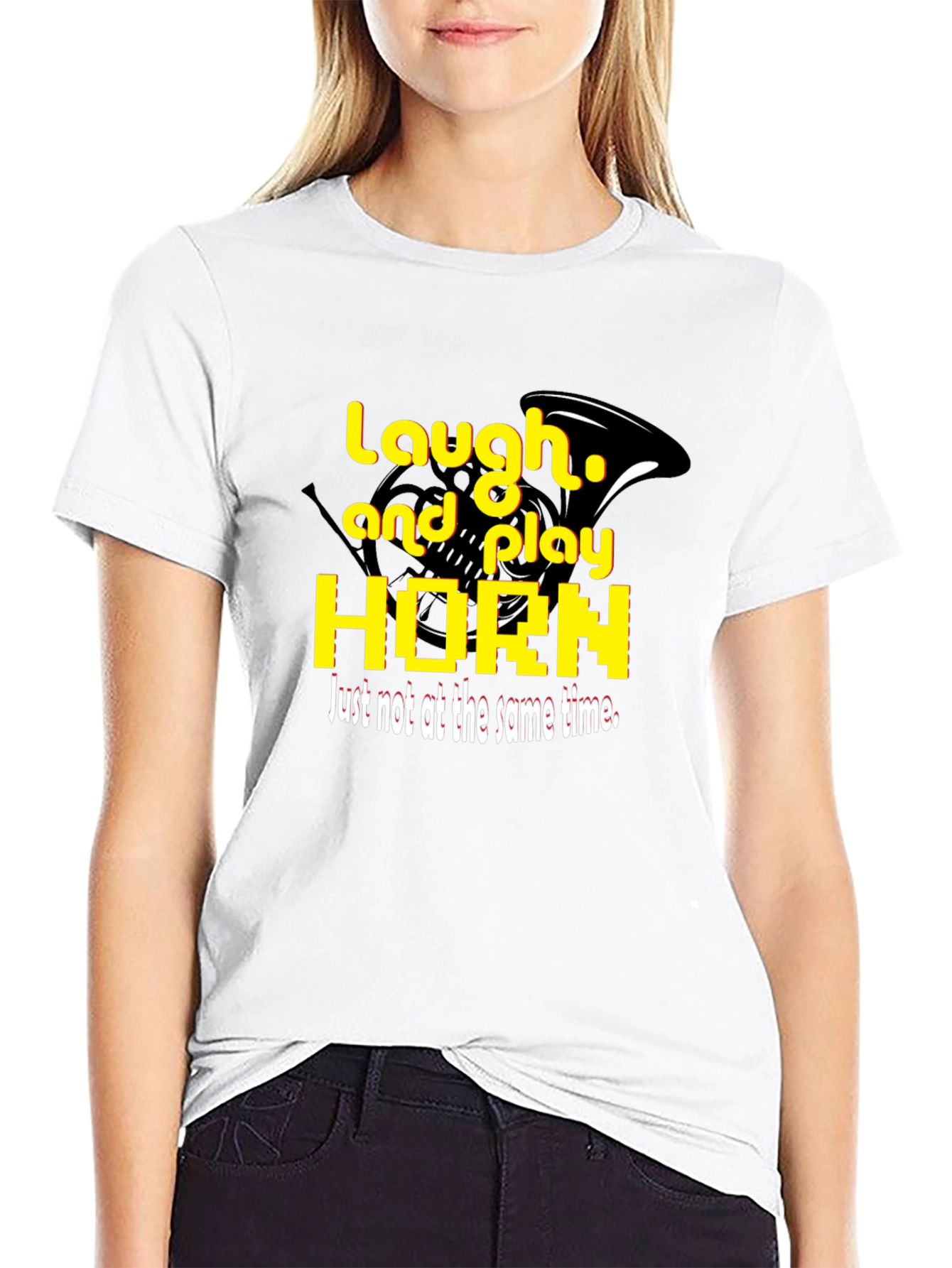 Black Laugh and Play Horn Black T-Shirt view 9