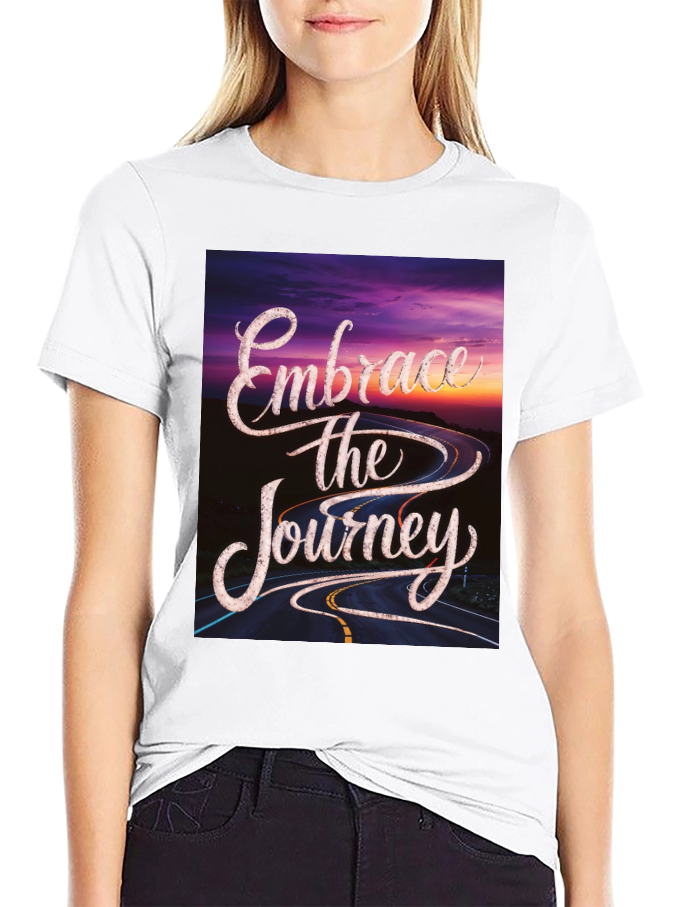 Black Embrace the Journey Graphic Tee view 9