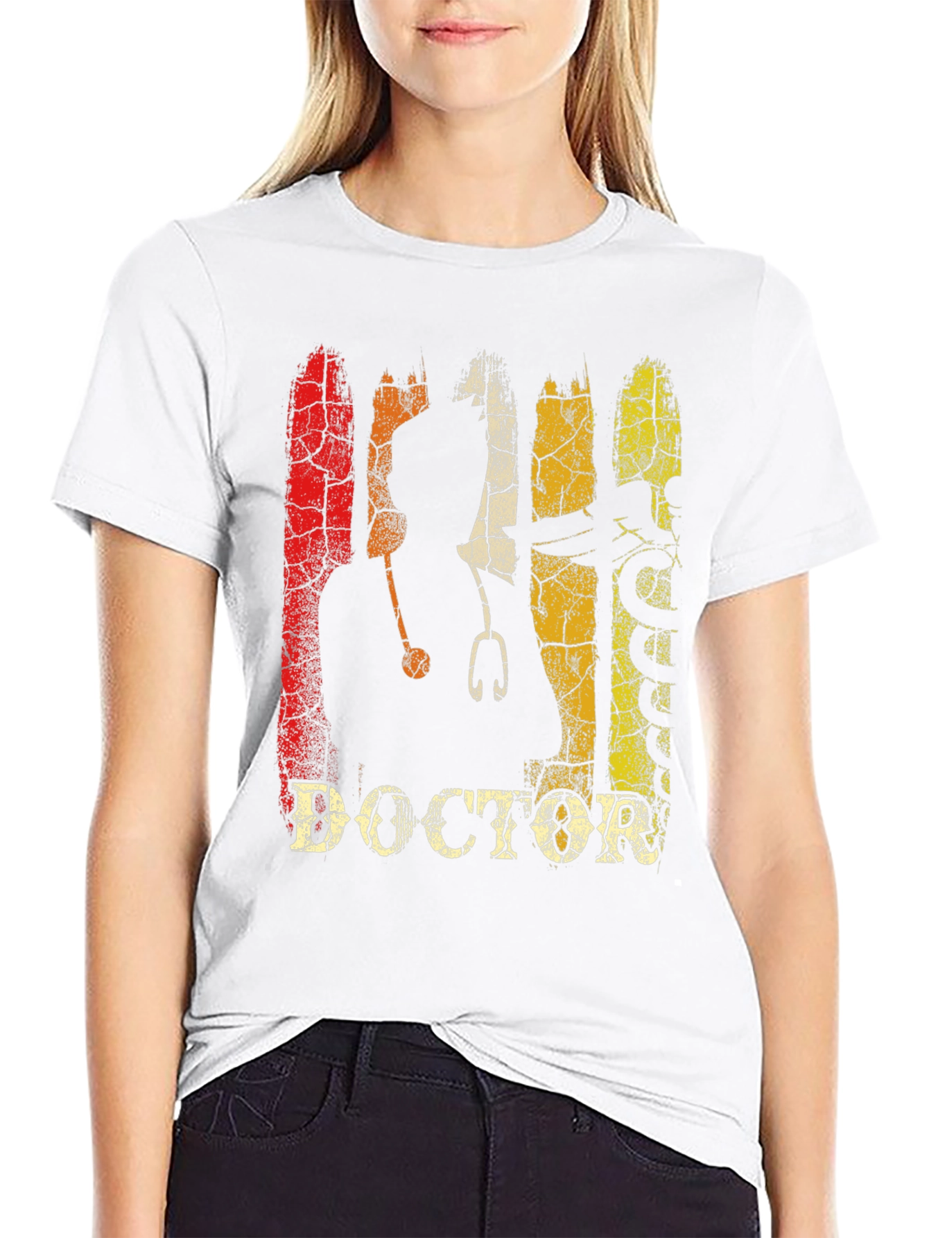 Black Vintage Doctor Graphic T-Shirt - Medical Professional Apparel view 9
