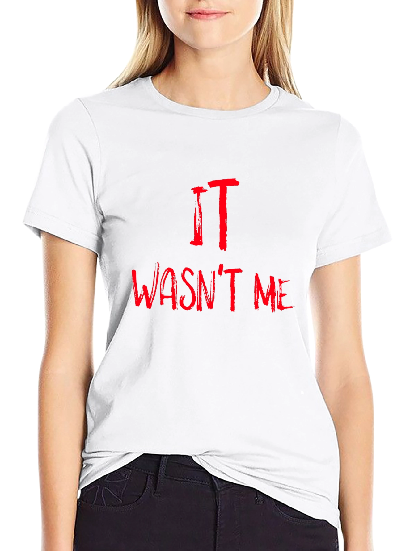 Black IT Wasn't Me Graphic T-Shirt - Horror Movie Tee view 9