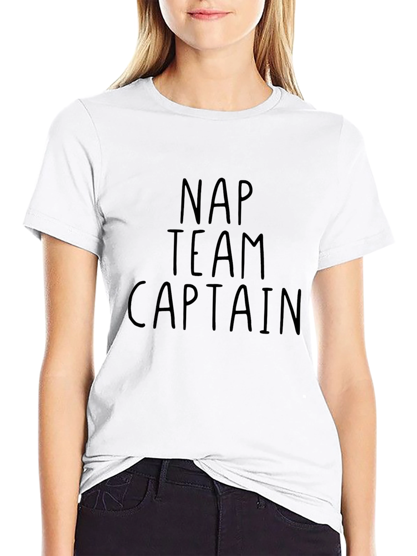 Black Nap Team Captain T-Shirt - Black Cotton Tee view 9
