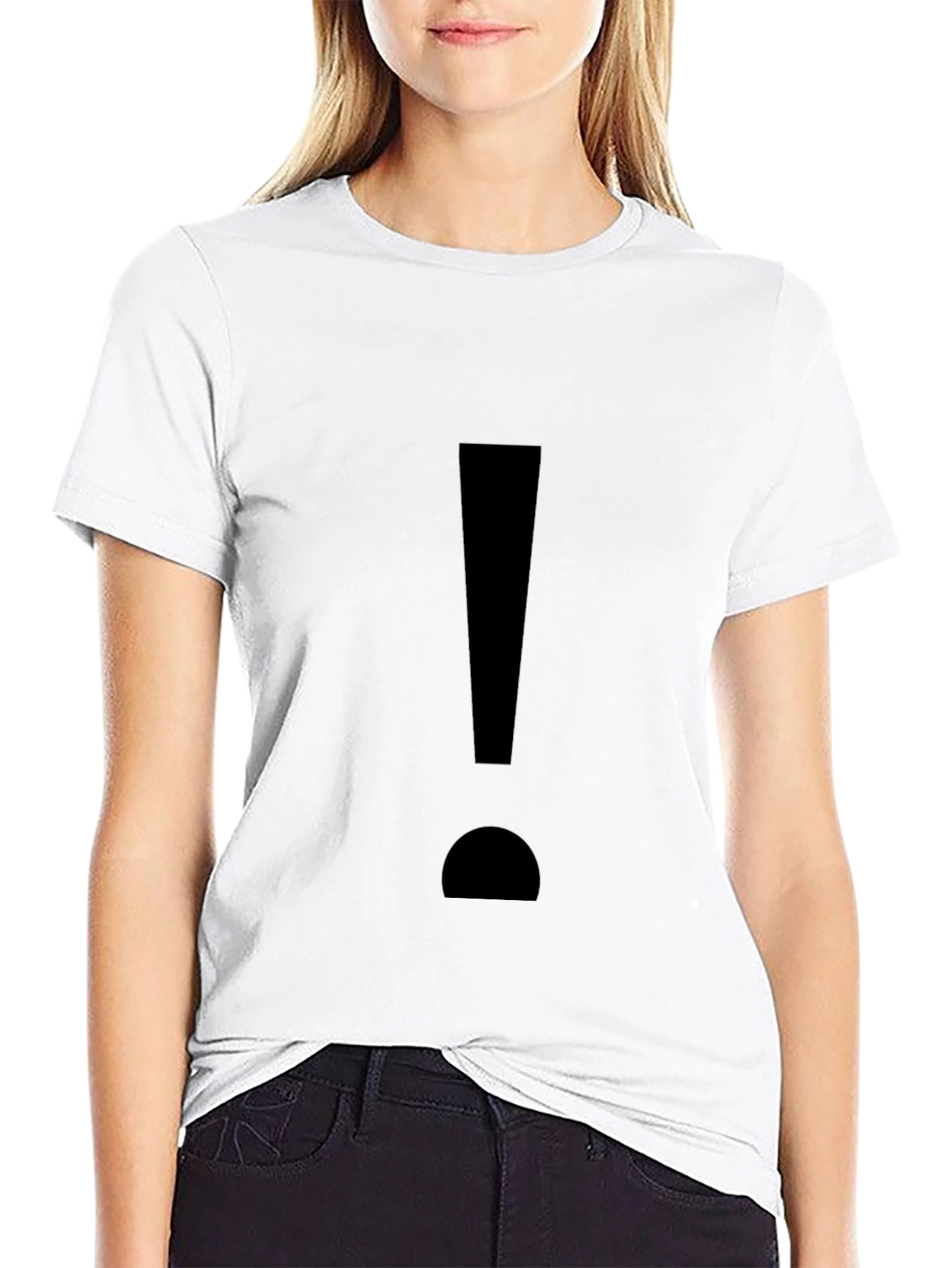 Black Exclamation Mark Graphic T-Shirt - Black view 9