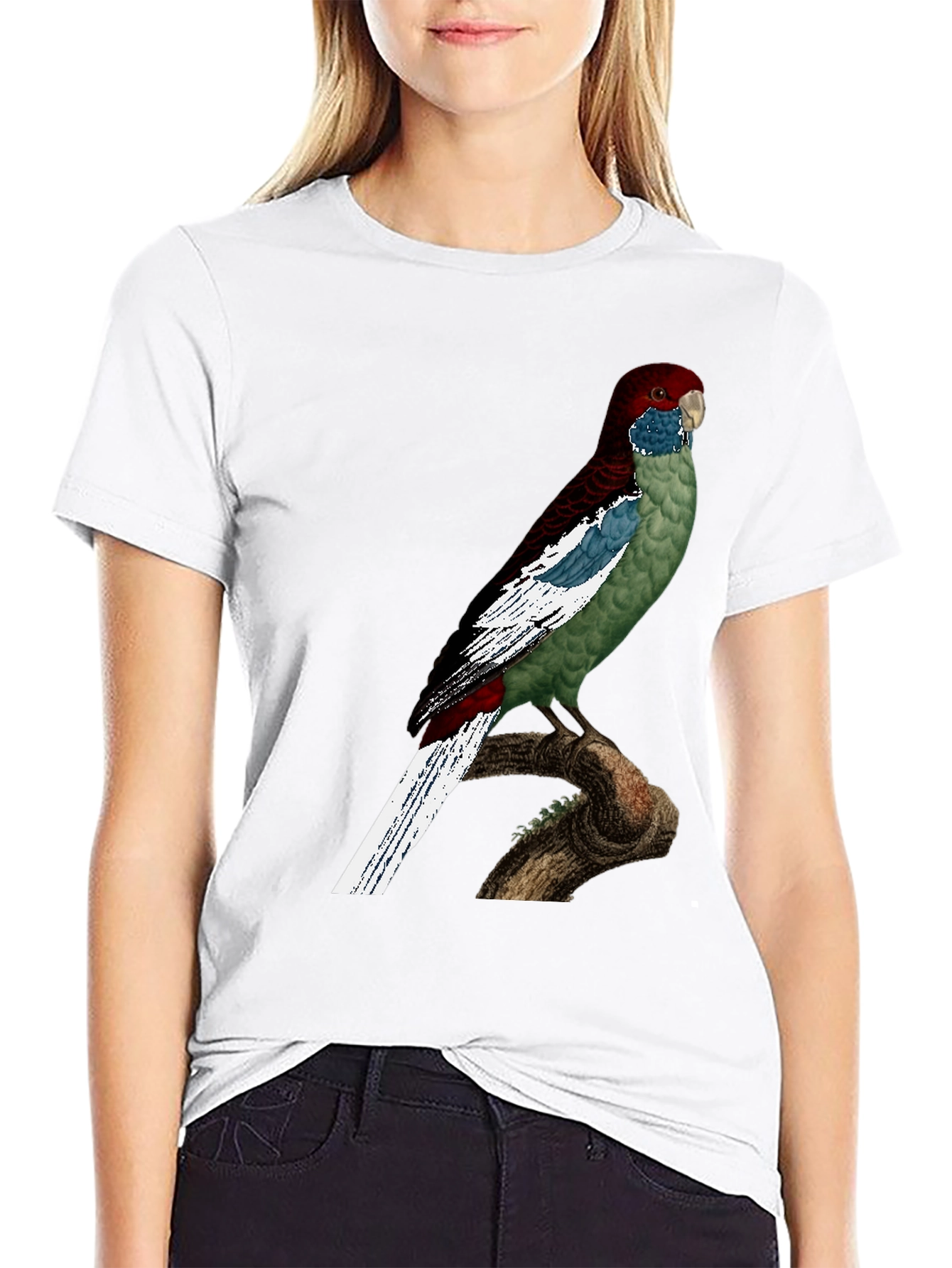 Black Parrot Graphic T-Shirt - Unique Bird Design view 9