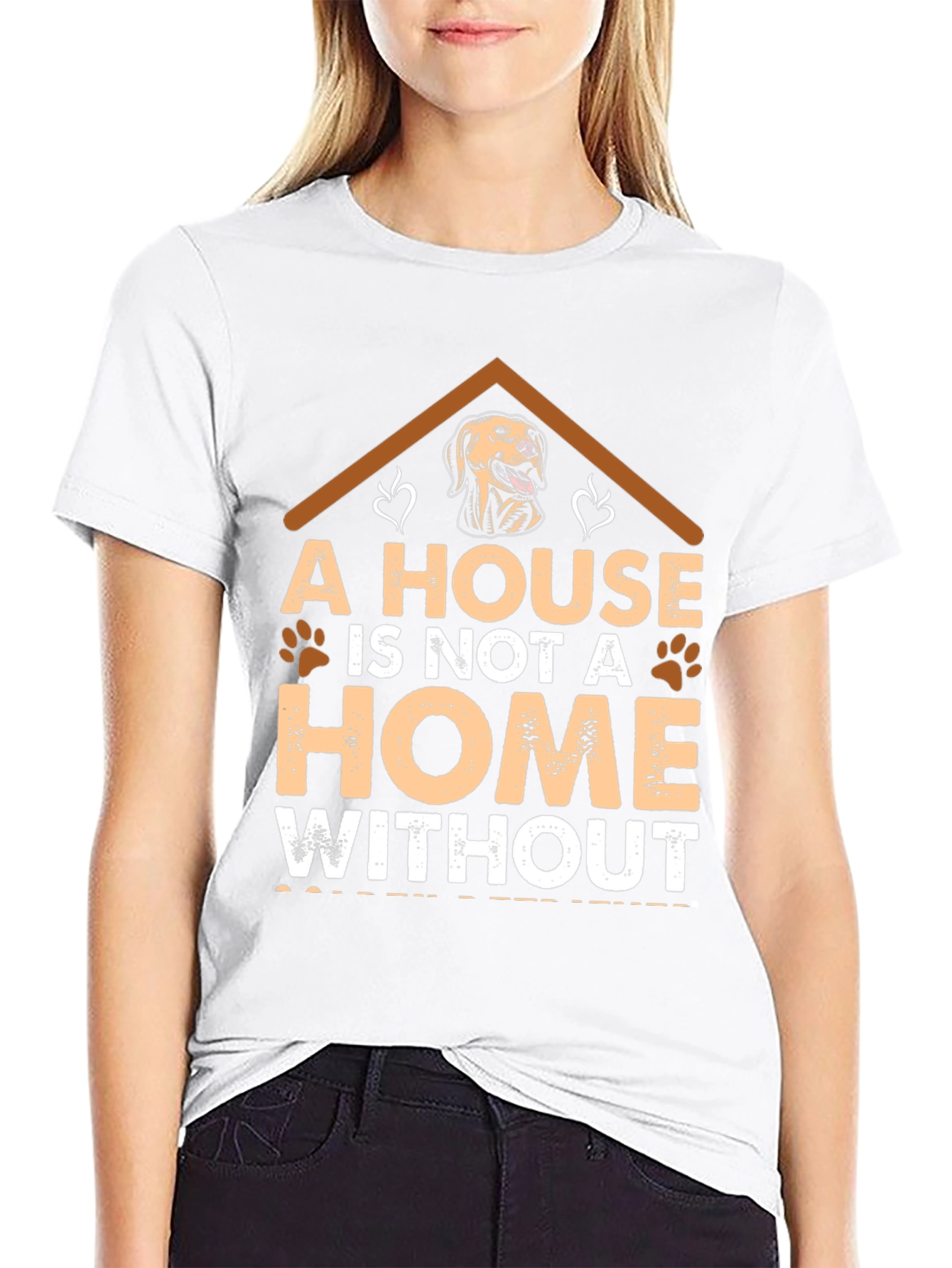Black Dog Lover T-Shirt: "A House Is Not A Home" view 9