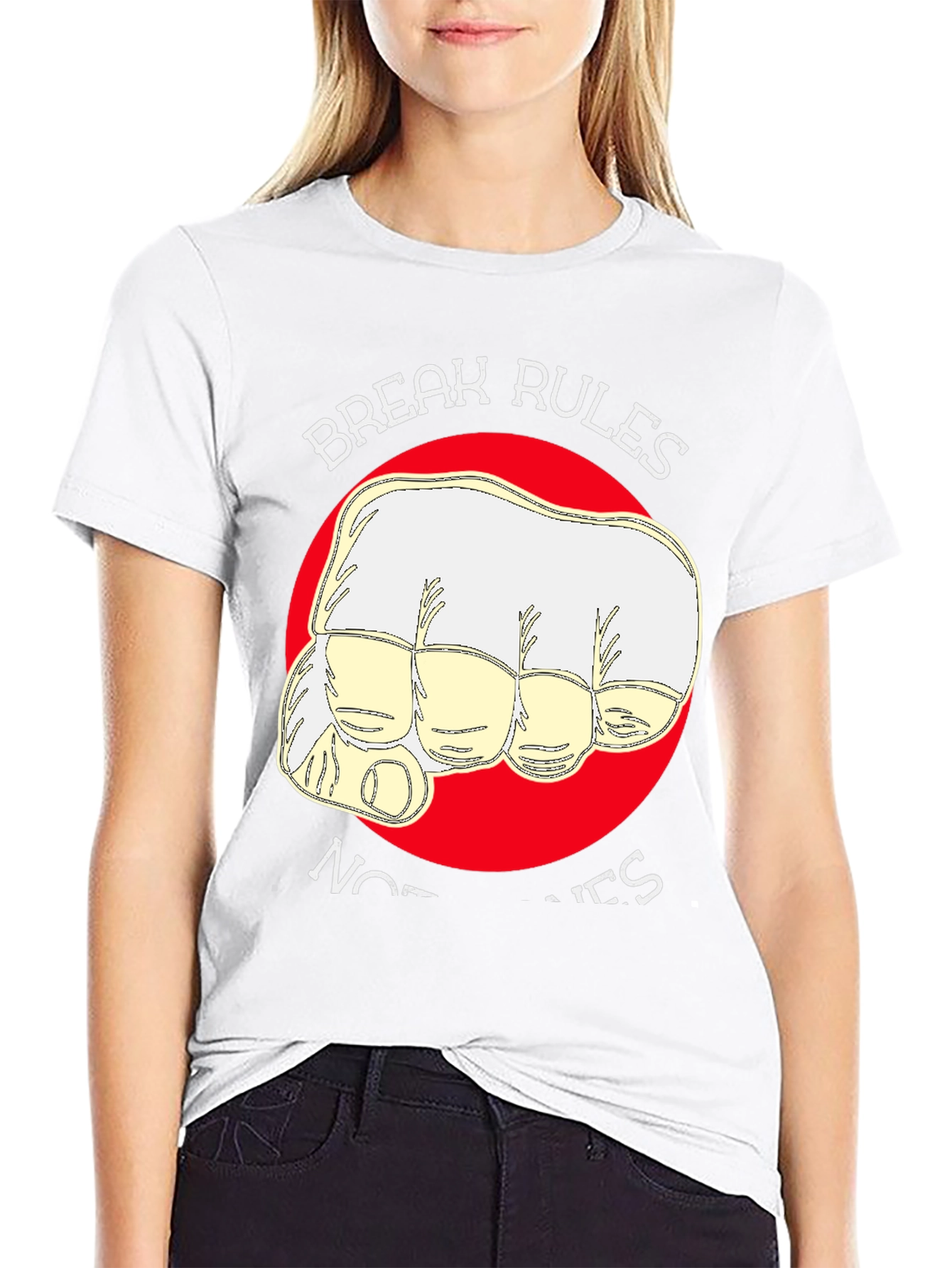 Black Break Rules, Not Hearts T-Shirt view 9