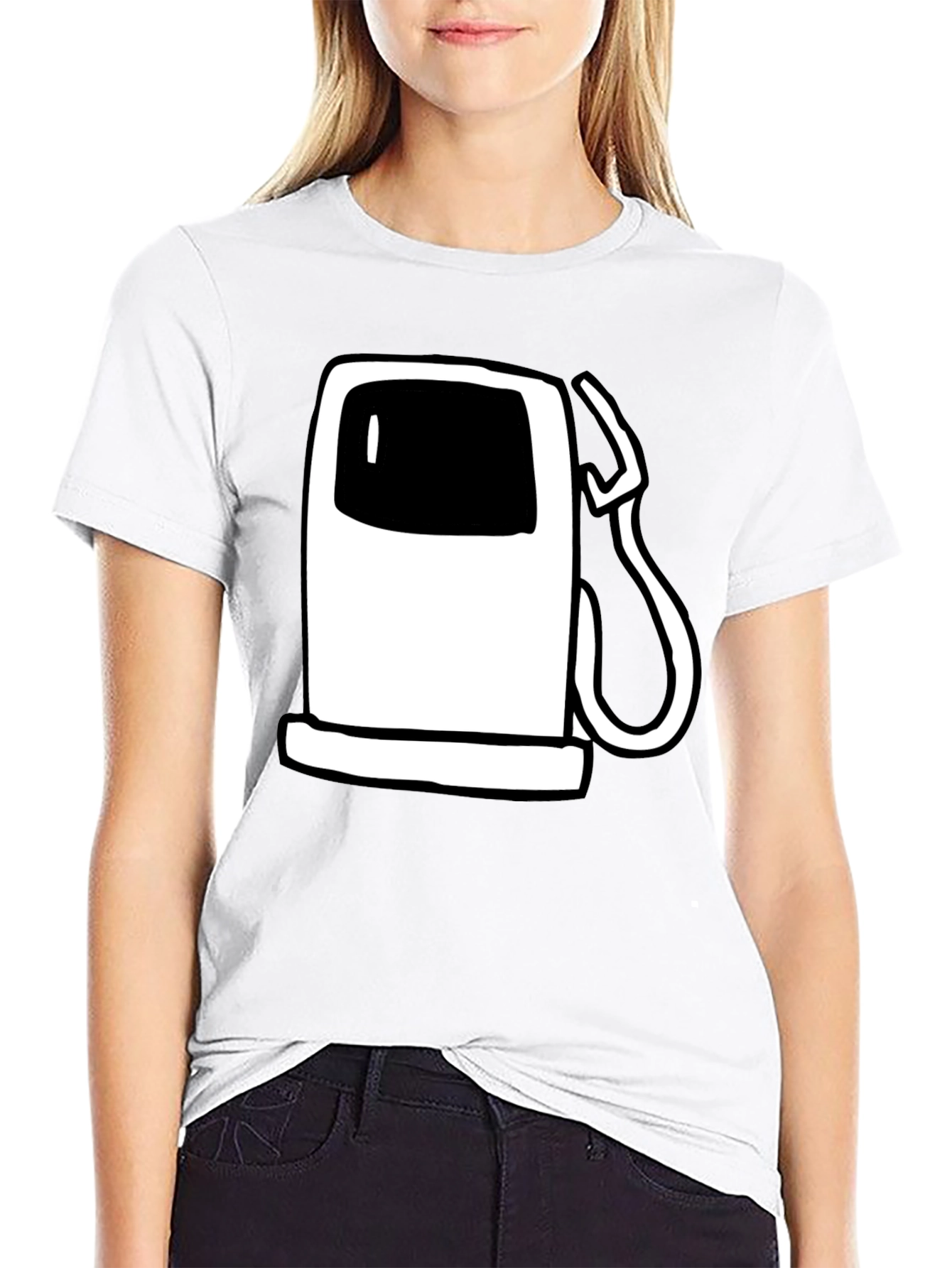 Black Gas Pump T-Shirt - Quirky Graphic Tee view 9