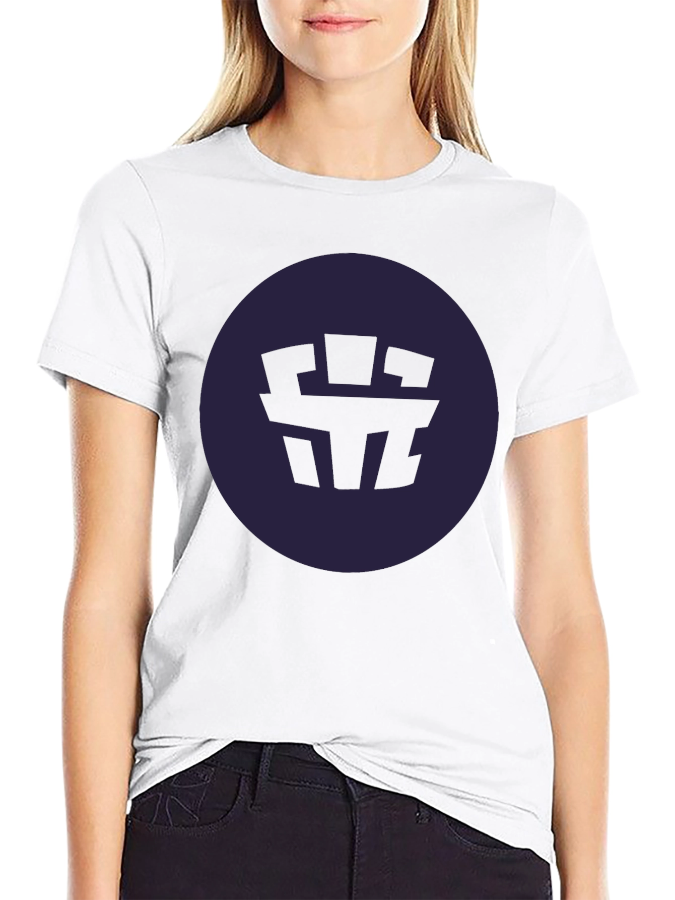 Black Abstract Symbol Black Graphic Tee view 9