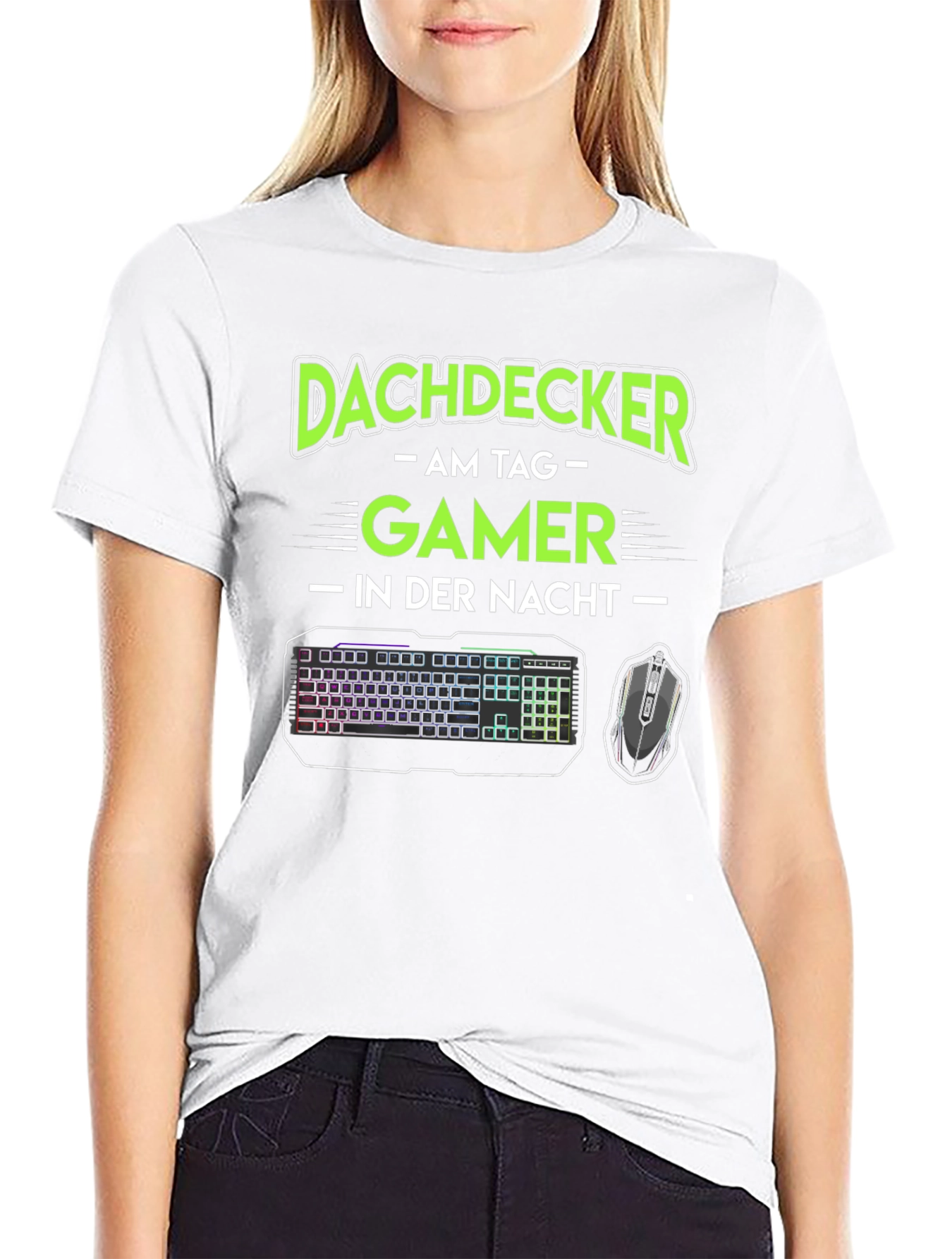 Black Dachdecker Gamer Black T-Shirt view 9