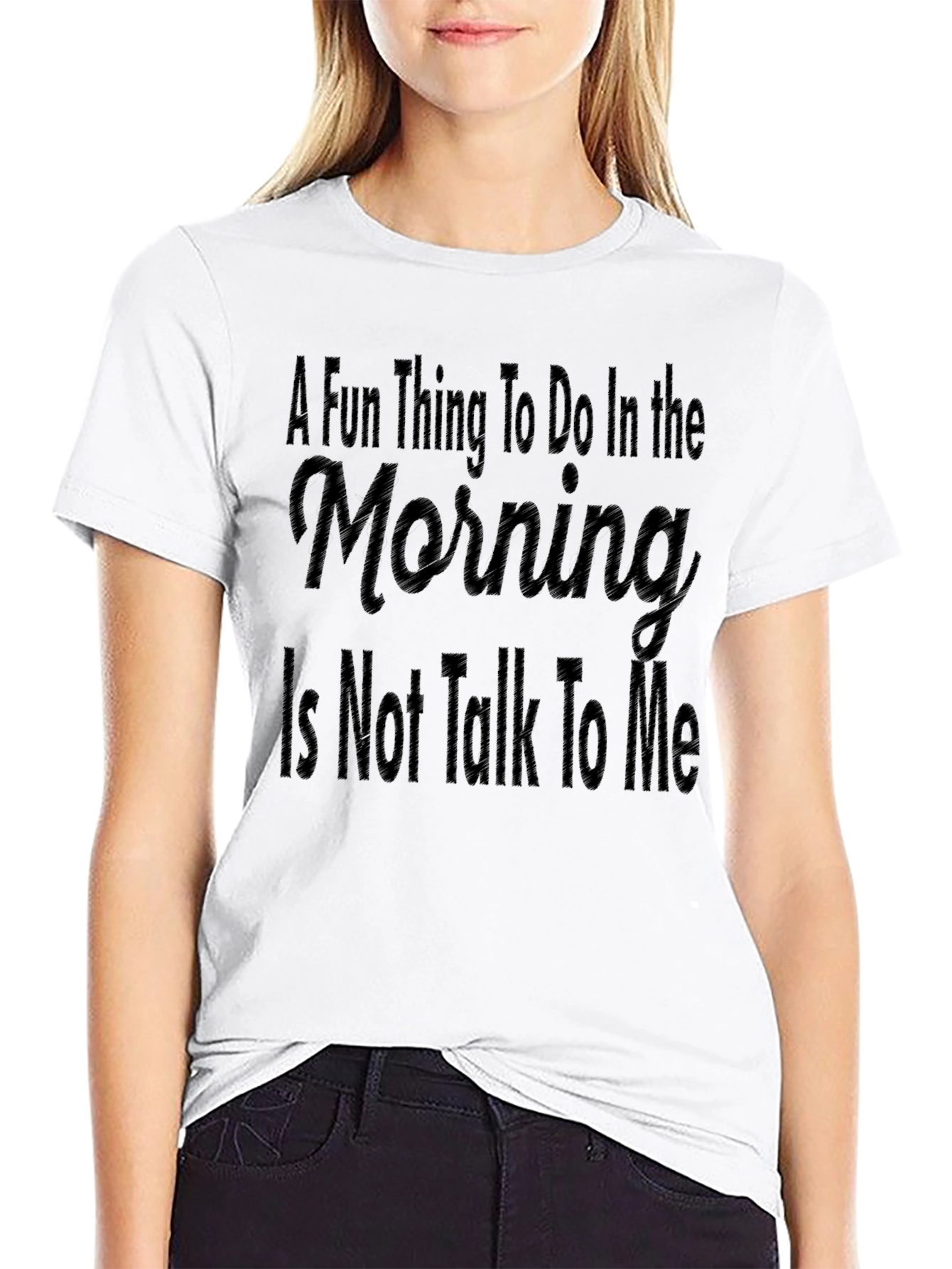 Black Funny Morning Introvert T-Shirt - Do Not Talk To Me view 9