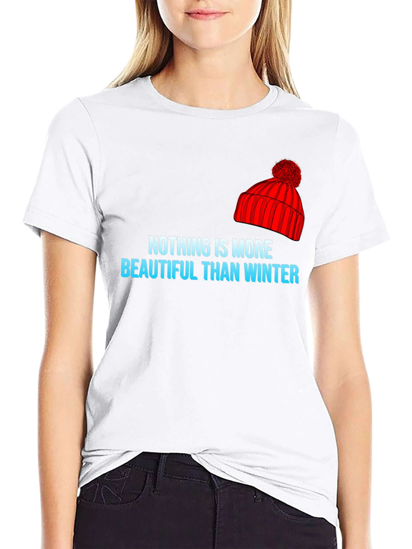 Black Winter's Beauty Graphic Tee view 9