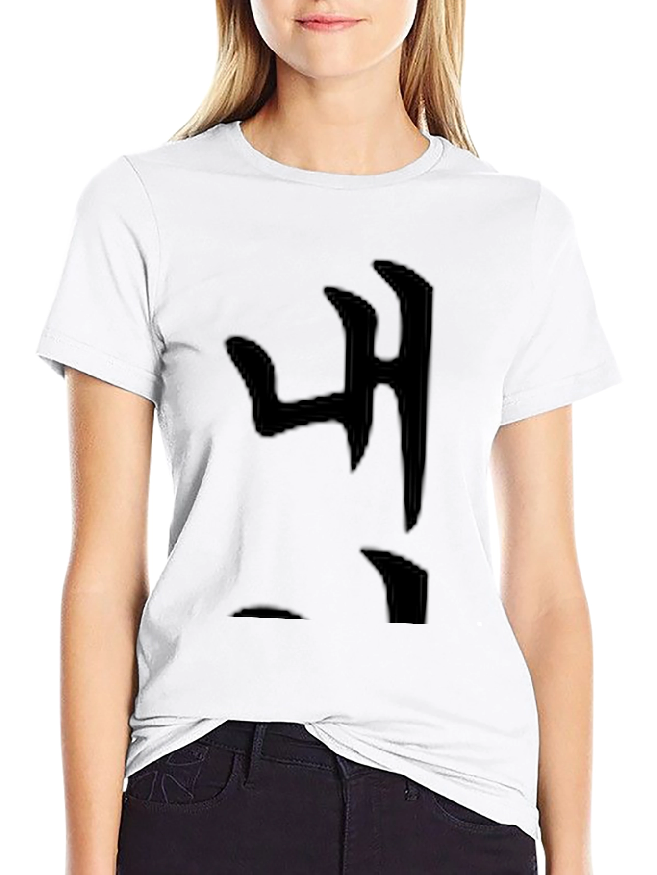 Black Korean Hangul T-Shirt - Simple Design view 9