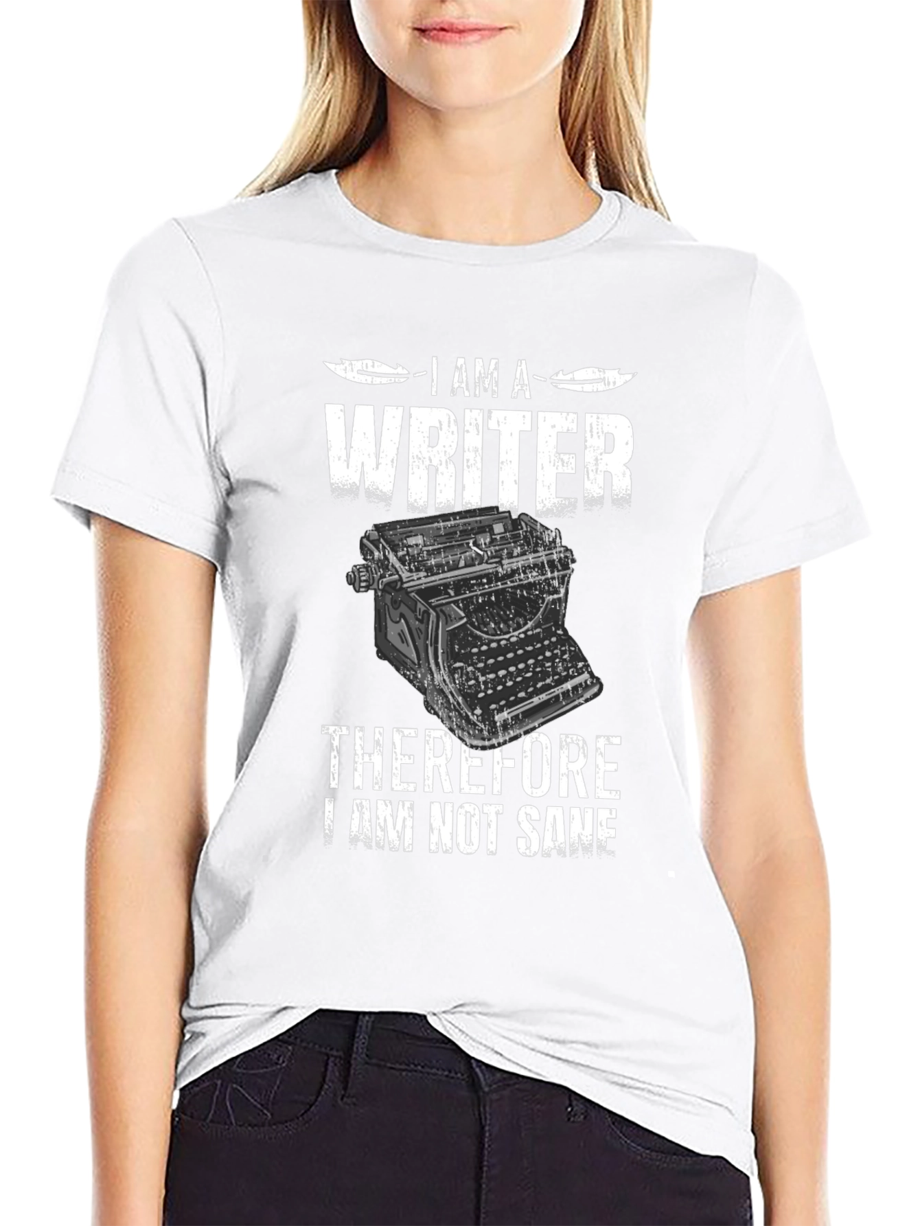 Black I am a Writer T-Shirt - Sarcastic Novelist Gift view 9