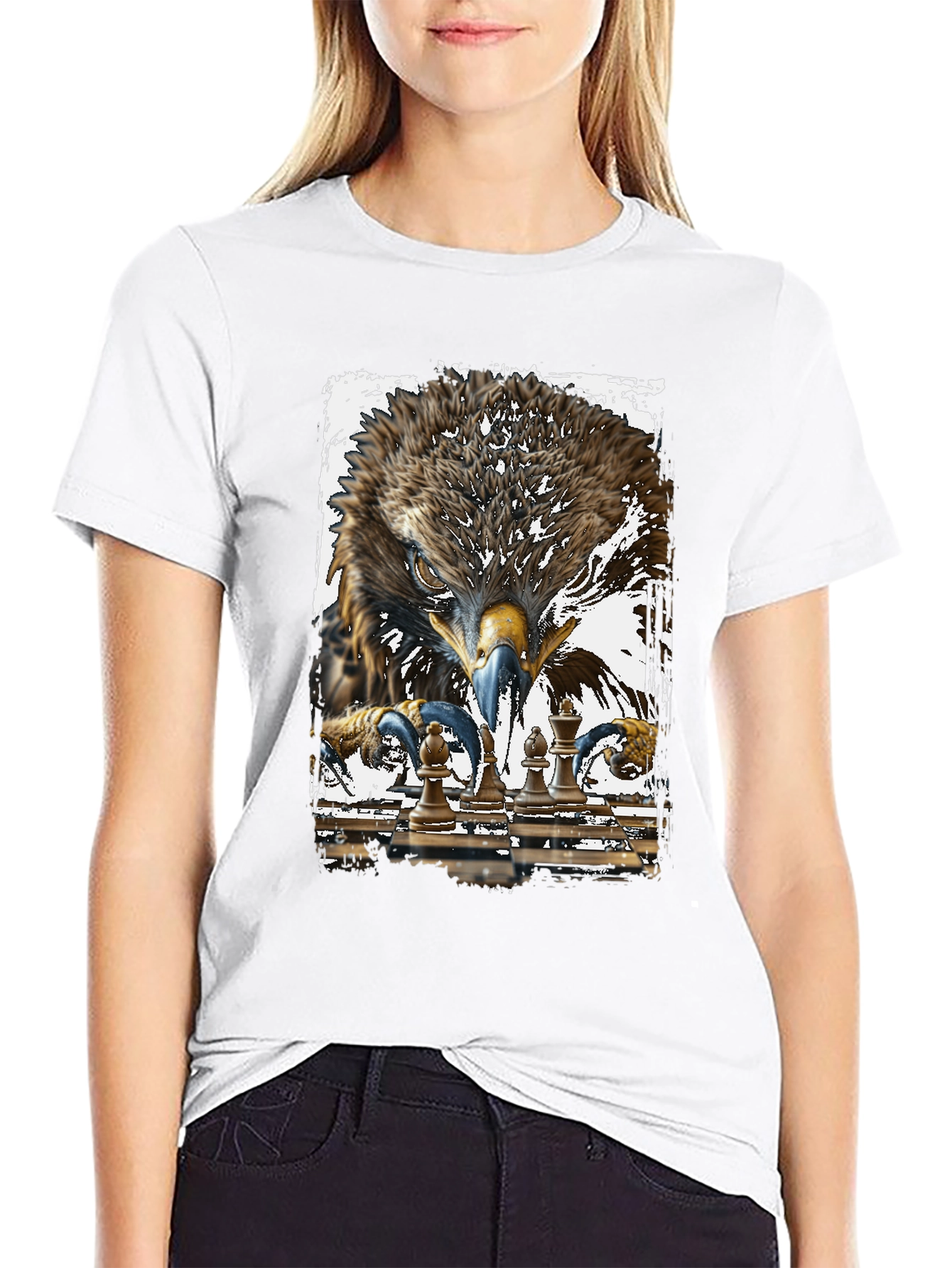 Black Eagle Chess Master Graphic T-Shirt view 9