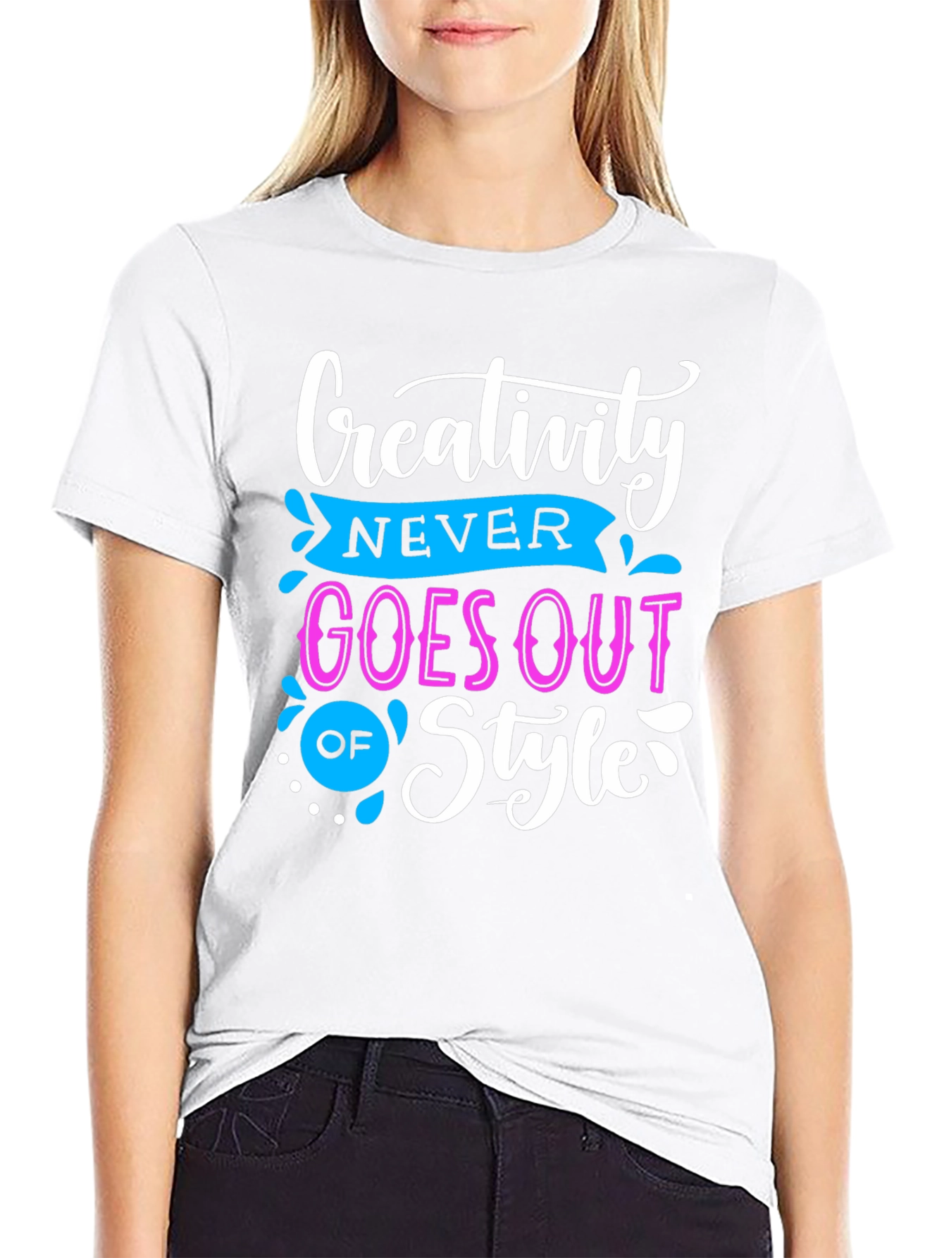 Black Creative Style T-Shirt: Never Goes Out of Fashion view 9