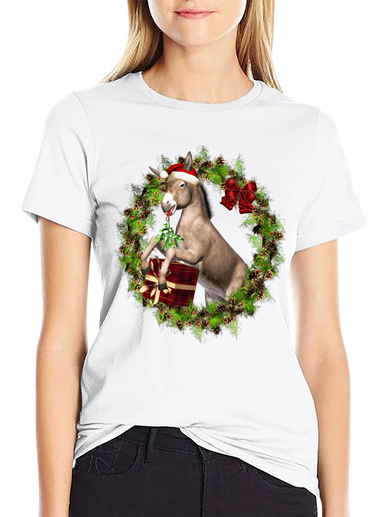 Black Festive Donkey T-Shirt view 9