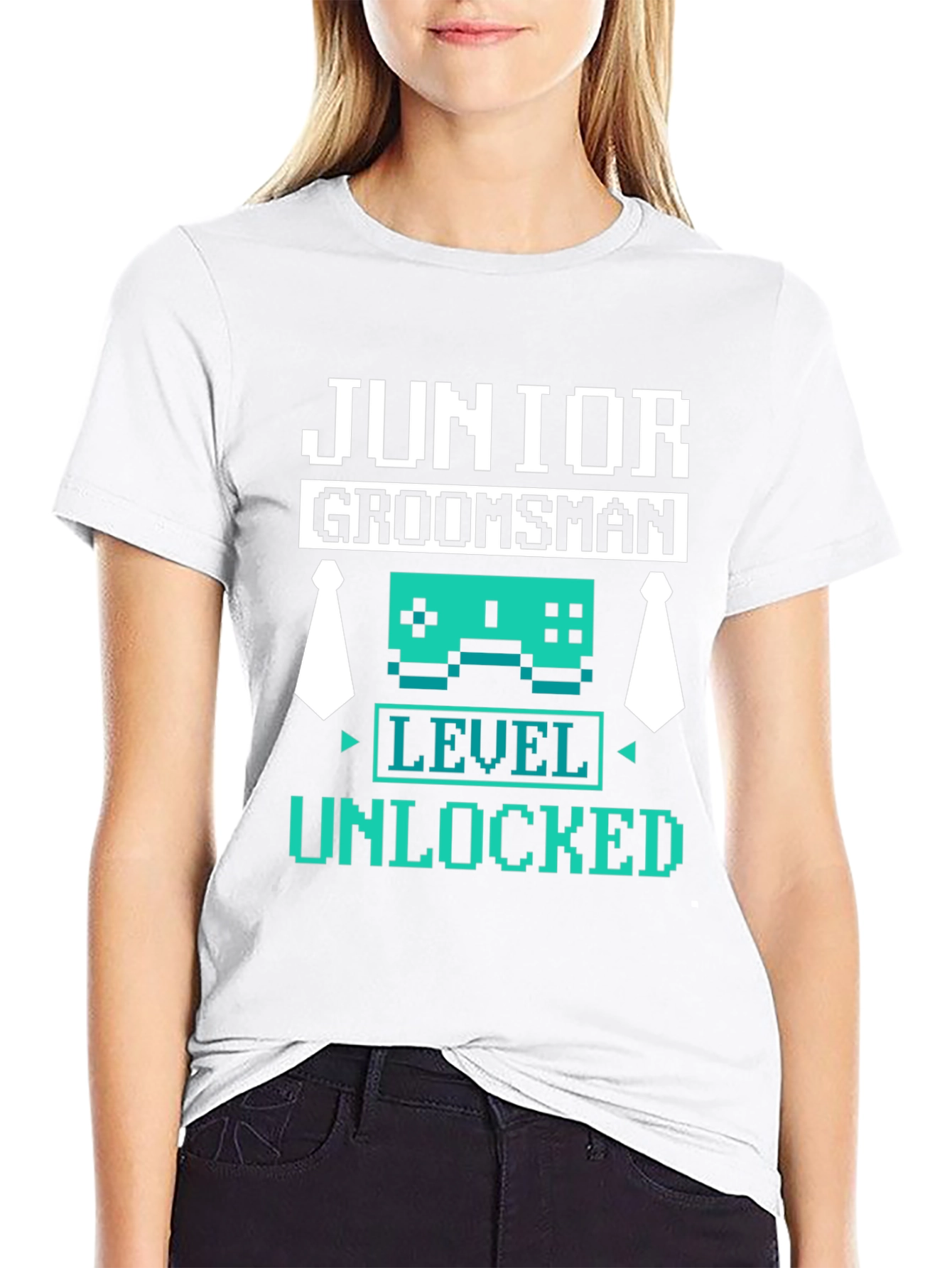 Junior Groomsman Level Unlocked Gamer T-Shirt - 9