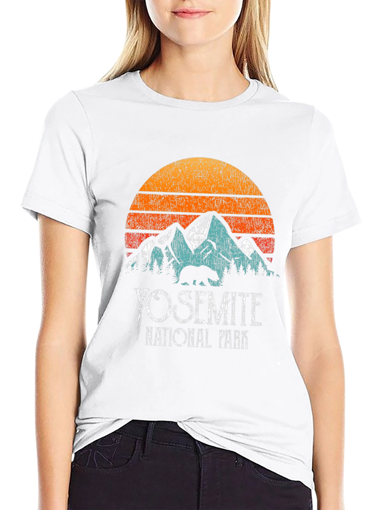 Black Yosemite National Park Vintage Graphic T-Shirt view 9