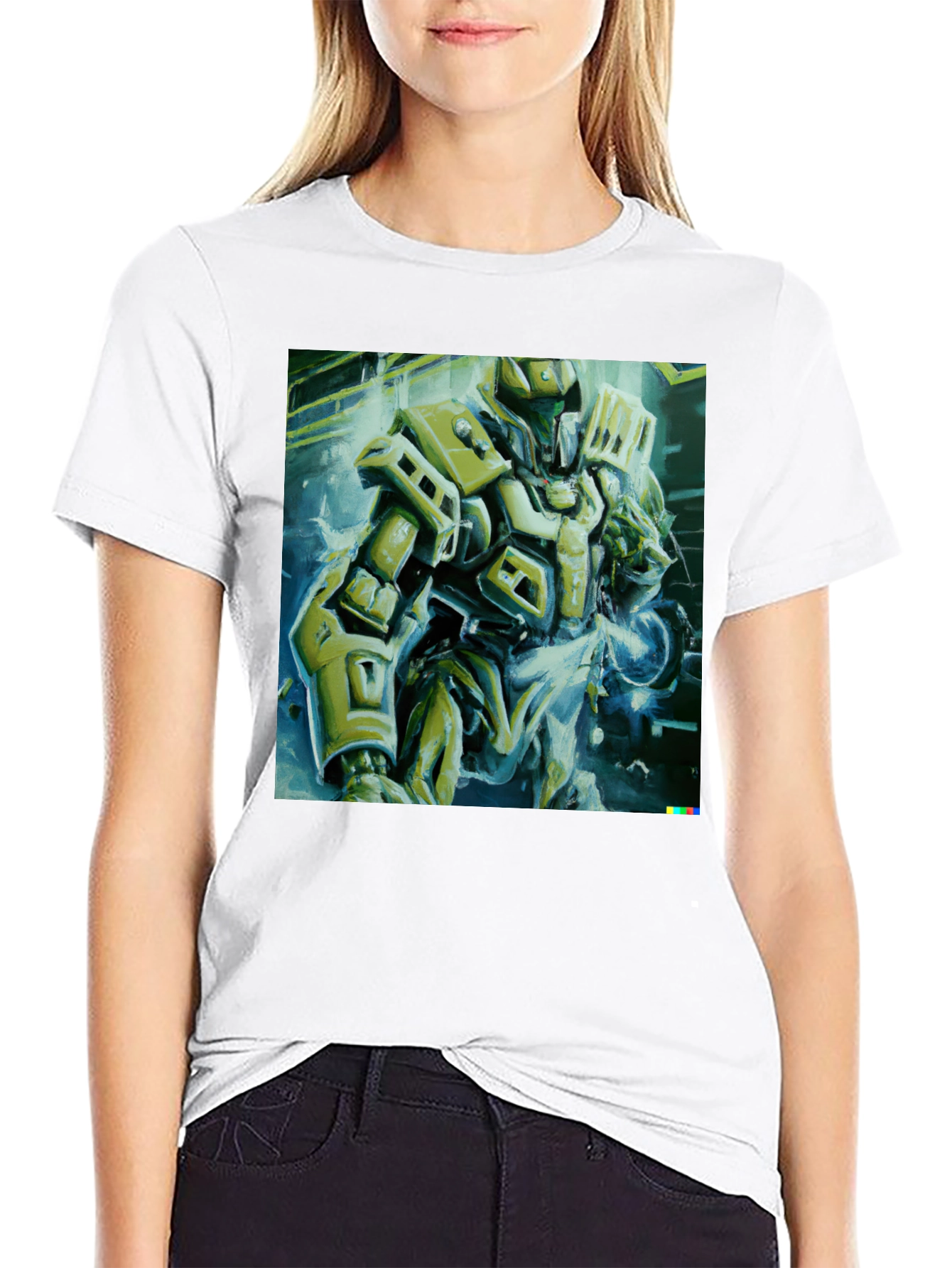 Black Sci-Fi Robot Graphic T-Shirt - Modern Streetwear Tee view 9