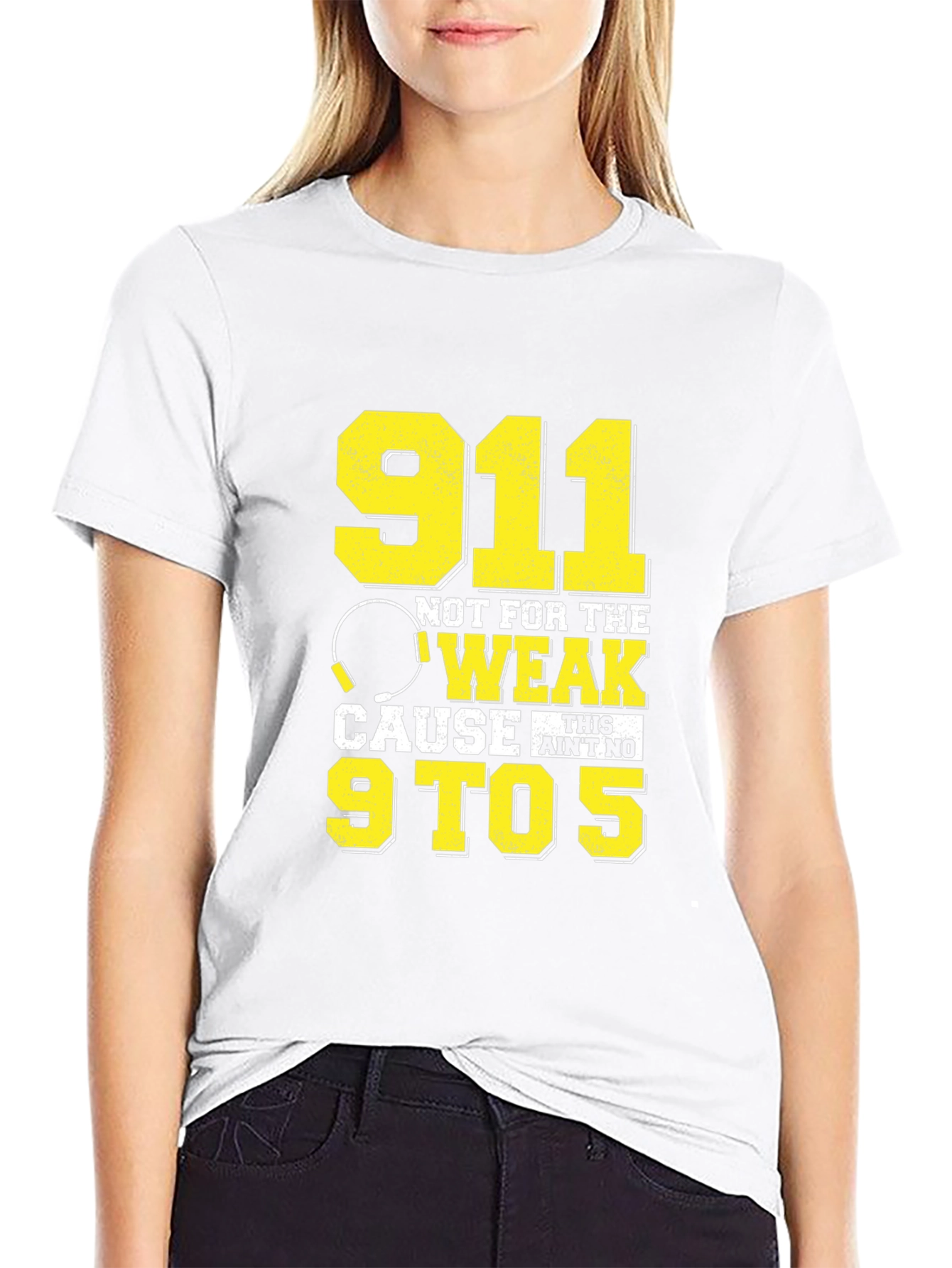 Black 911 Dispatcher Not For The Weak Graphic T-Shirt view 9