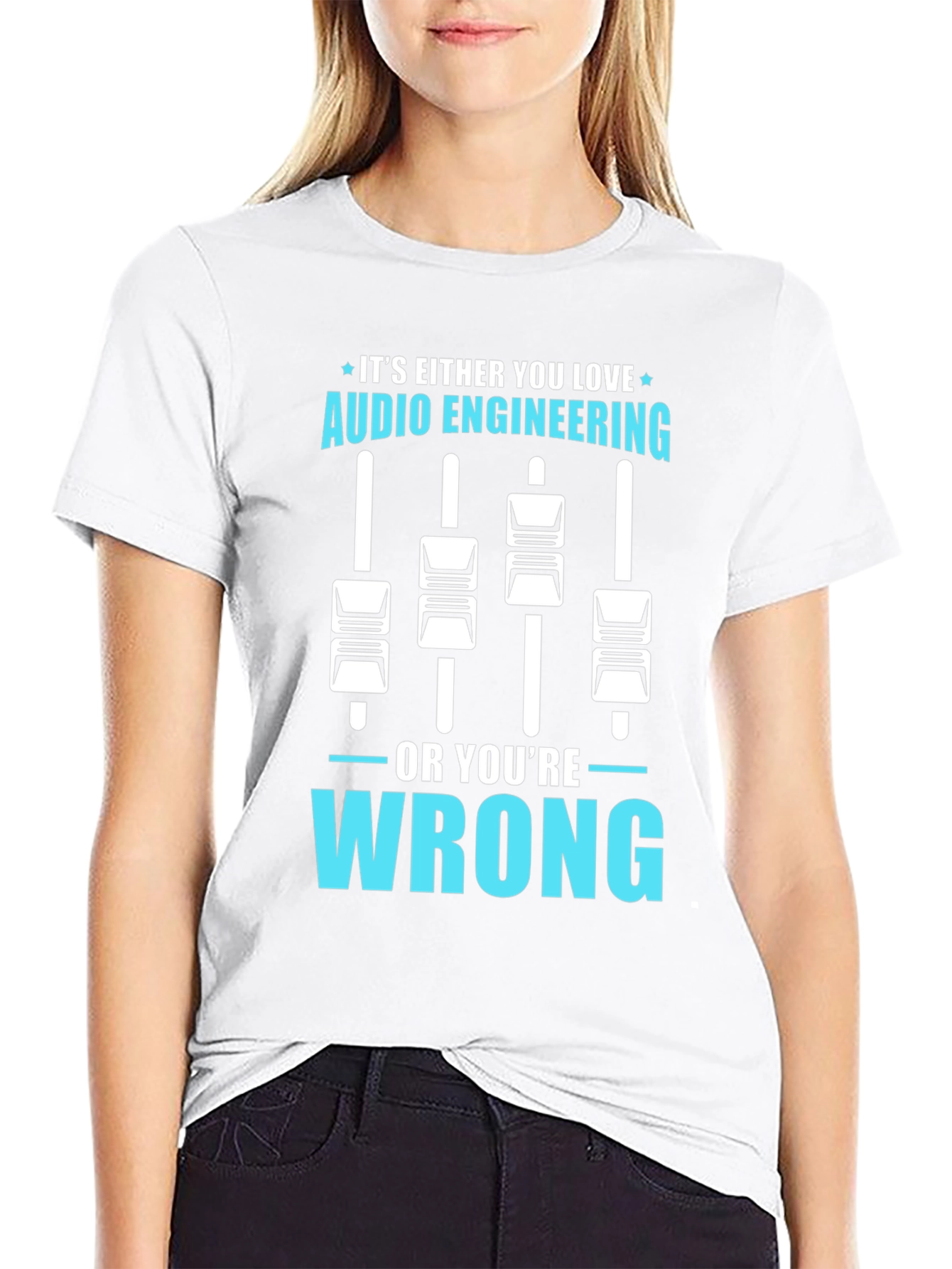 Black Audio Engineering T-Shirt - Funny Music Producer Gift view 9