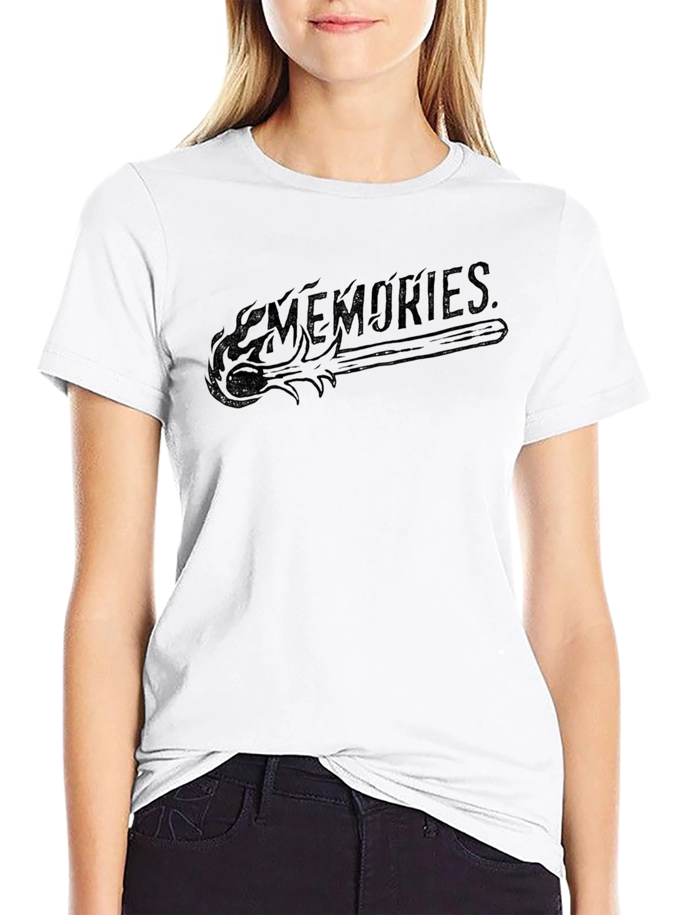 Black Memories Graphic Print Black Tee view 9
