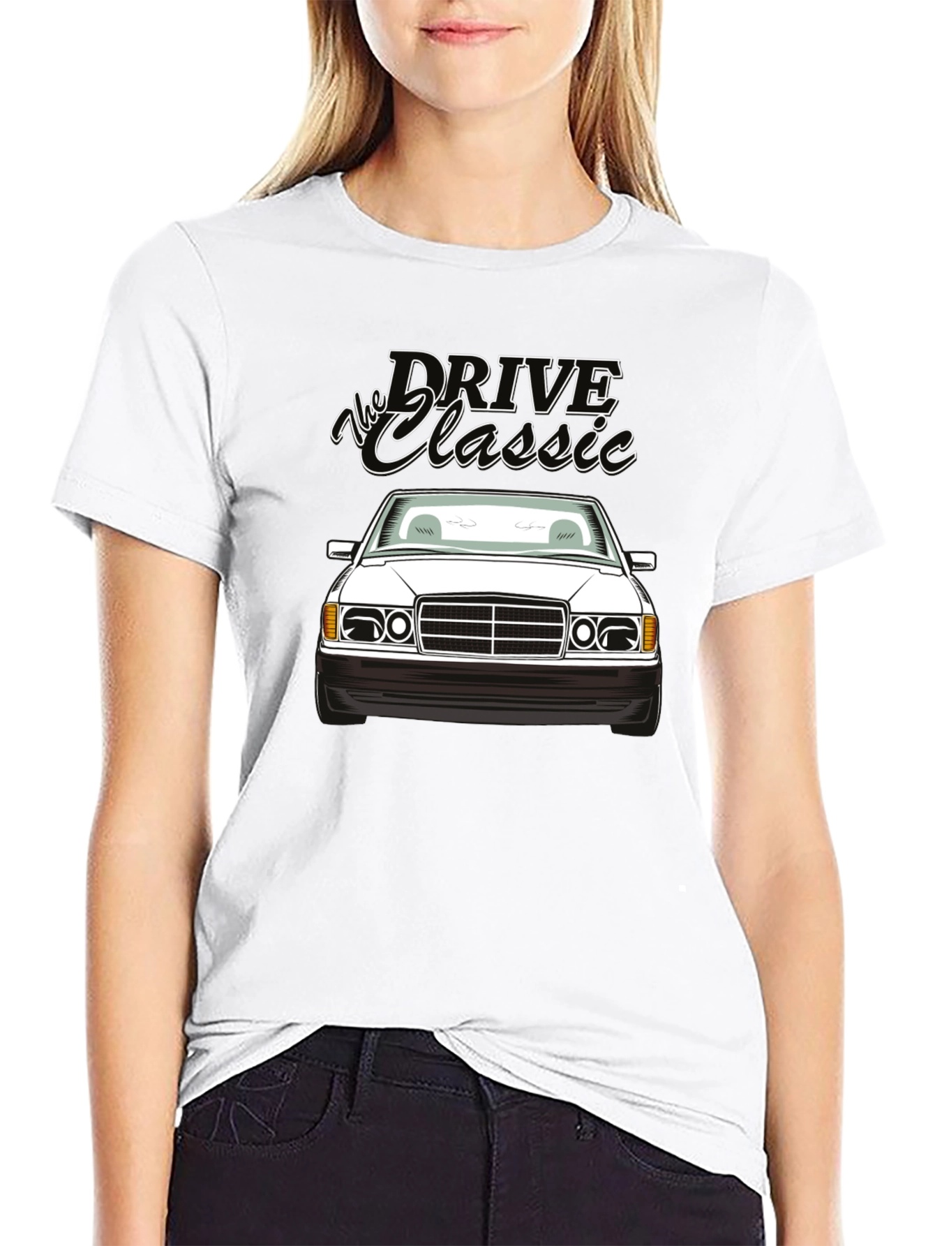 Black Drive the Classic Car T-Shirt - Black view 9
