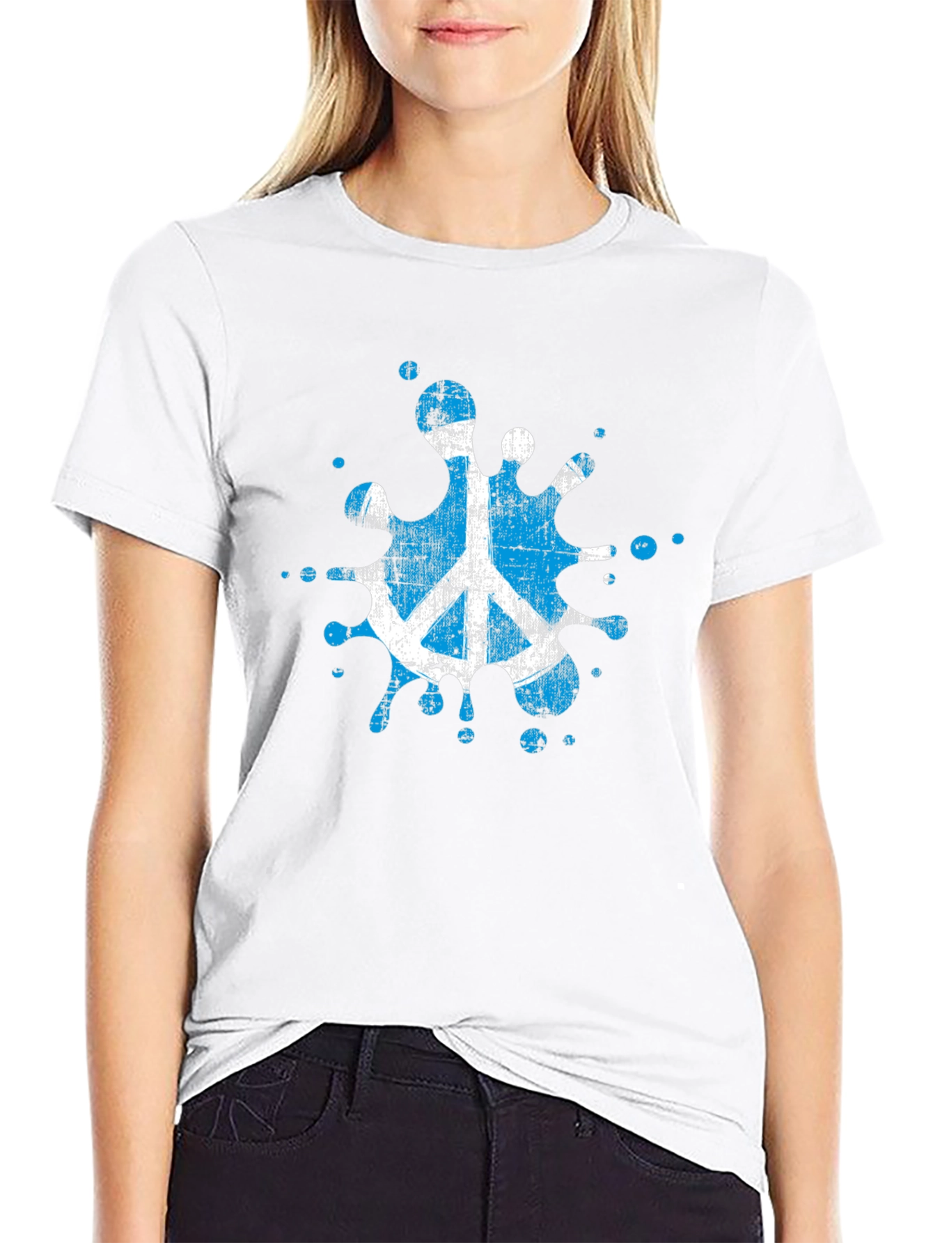 Peace Symbol Splash T-Shirt - Black - 9