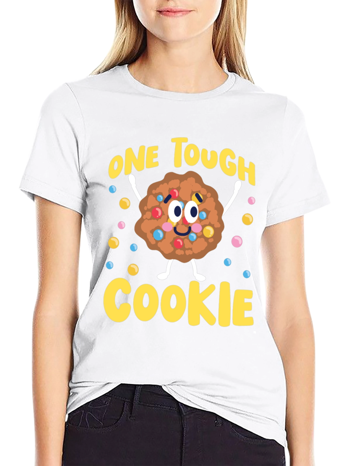 Black One Tough Cookie Graphic T-Shirt view 9