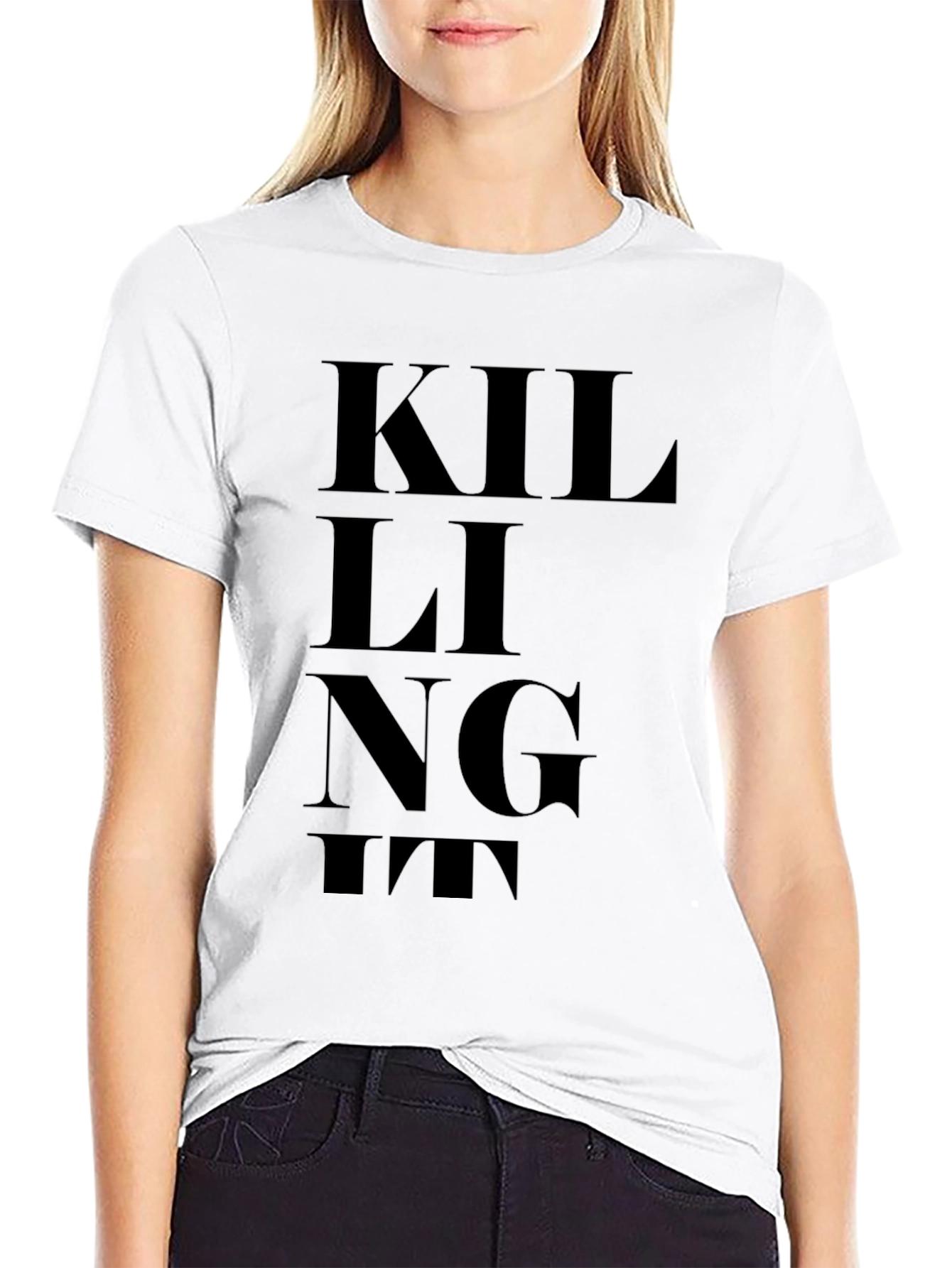 Black Killing It Graphic T-Shirt - Black view 9