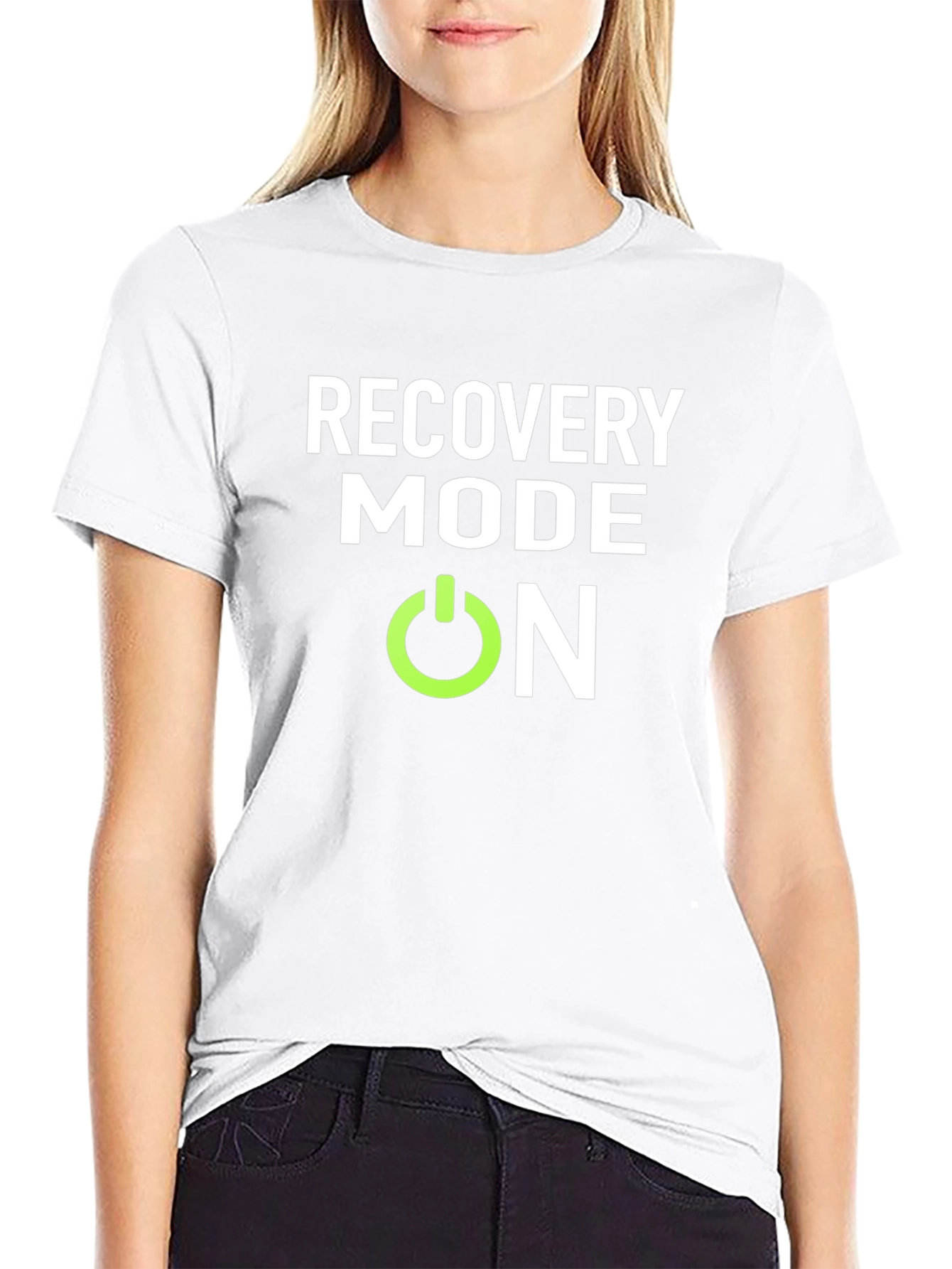 Black Recovery Mode On Black T-Shirt view 9