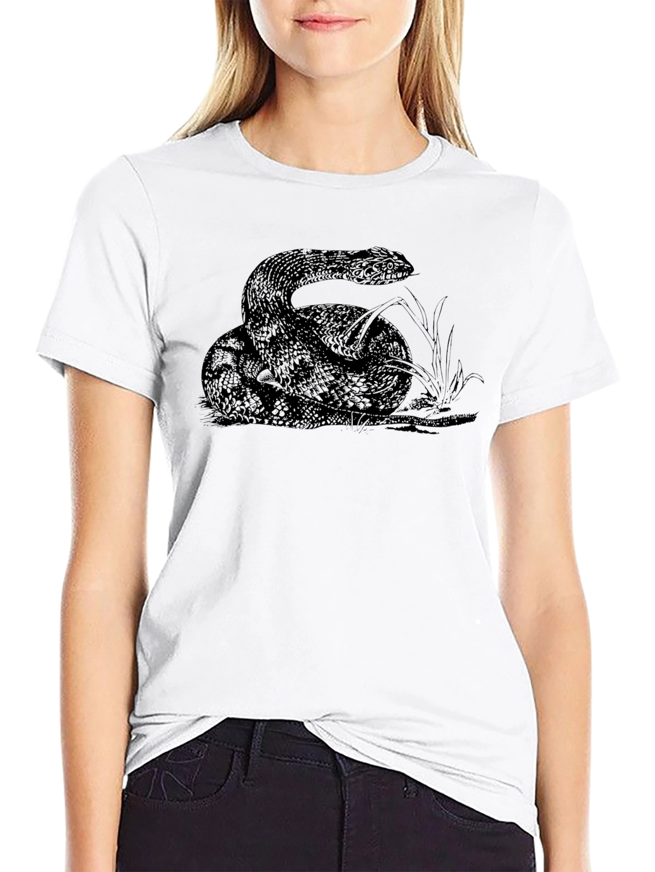 Black Snake Graphic Tee - Black Cotton view 9