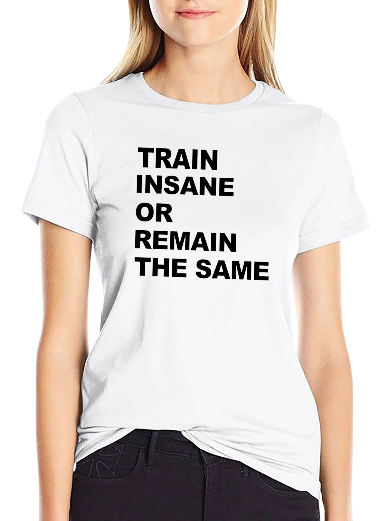 Black Train Insane Motivational Graphic T-Shirt view 9