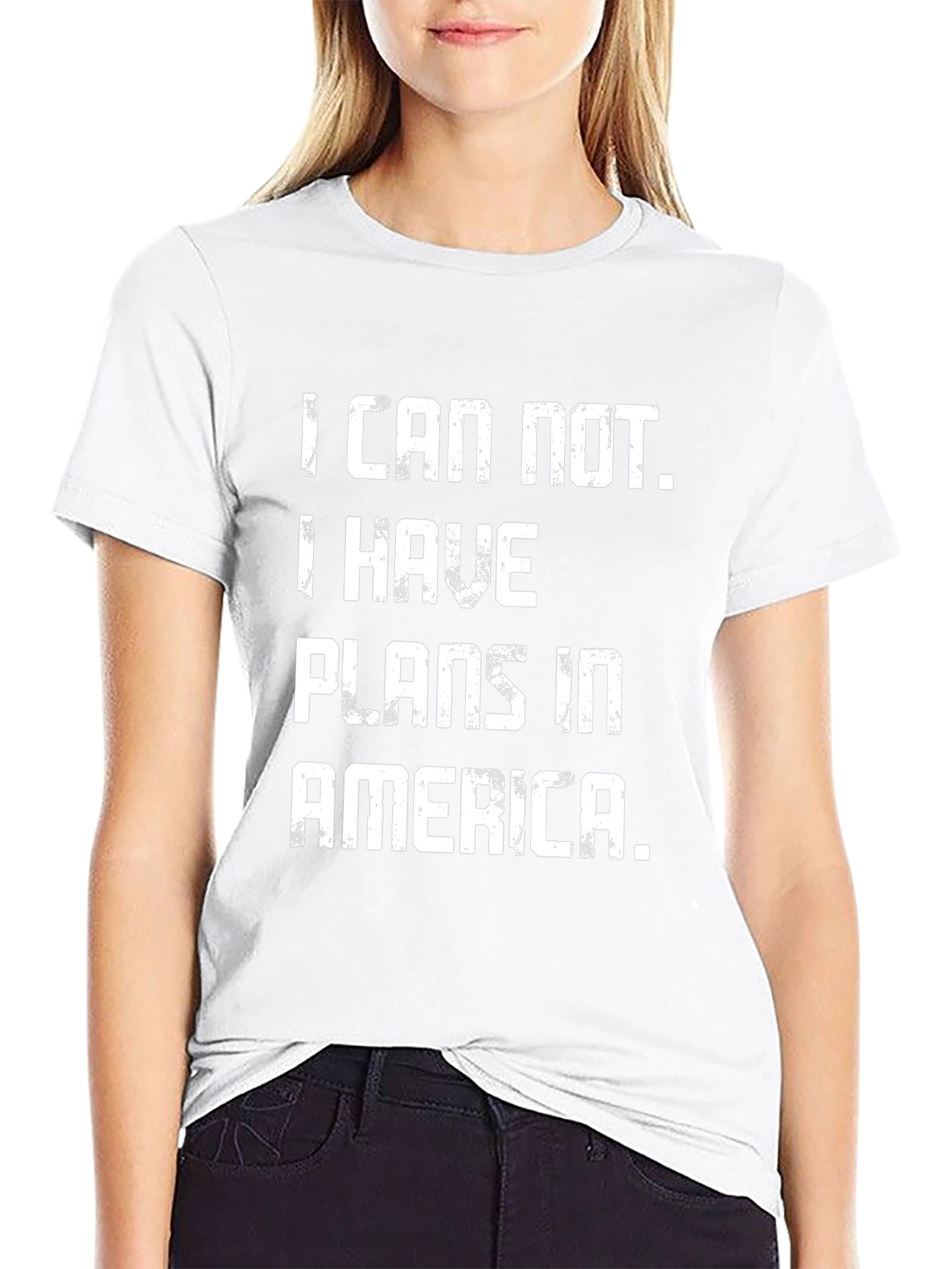 Black I Can Not. I Have Plans in America T-Shirt view 9