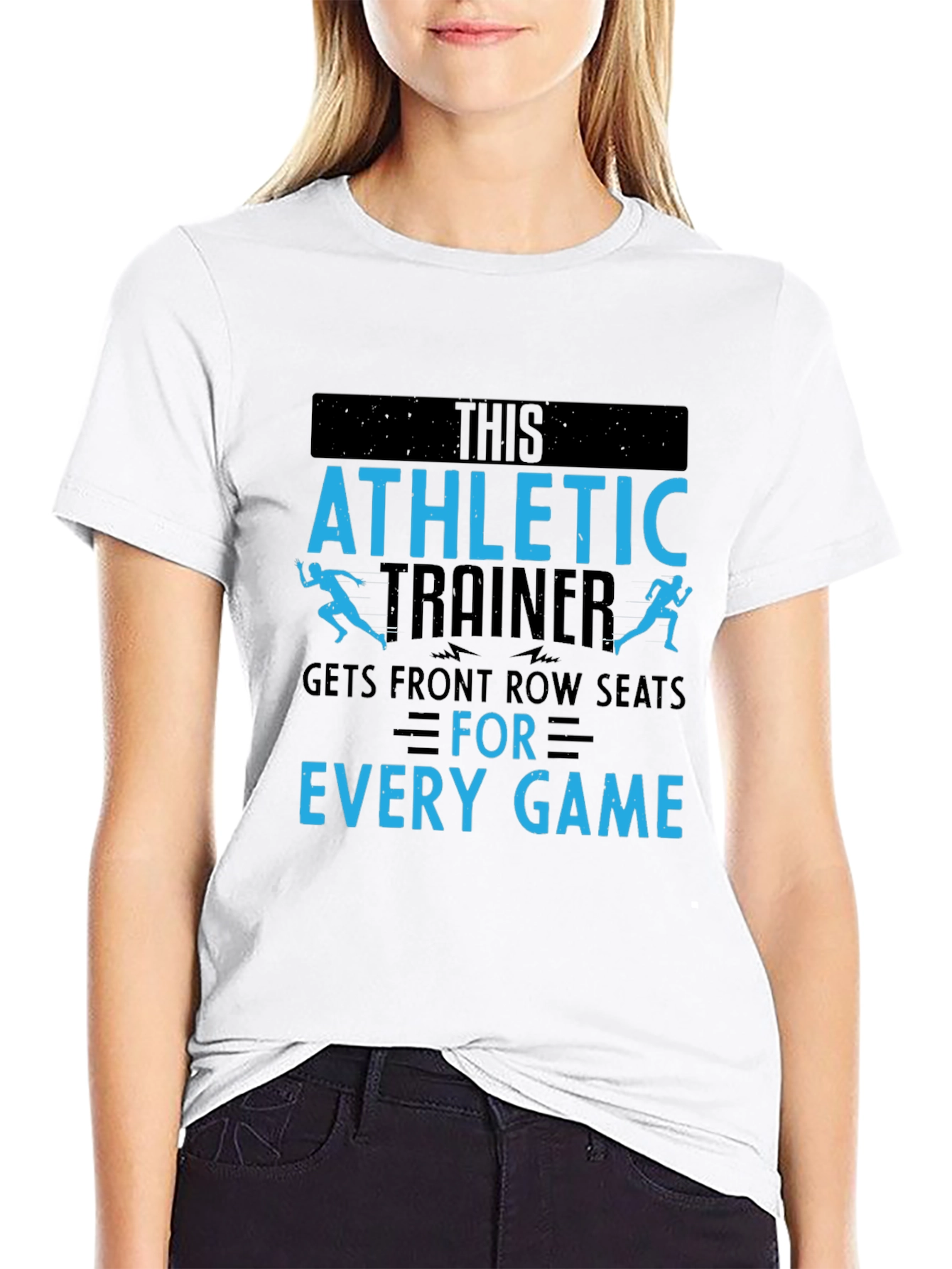 Black Athletic Trainer T-Shirt - Front Row Seats view 9