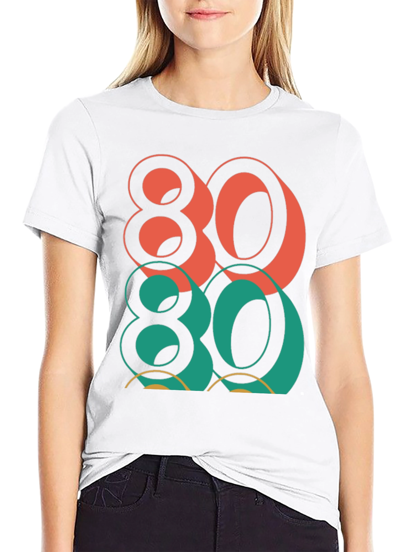 Black Retro 80's Graphic Tee - Bold Style view 9