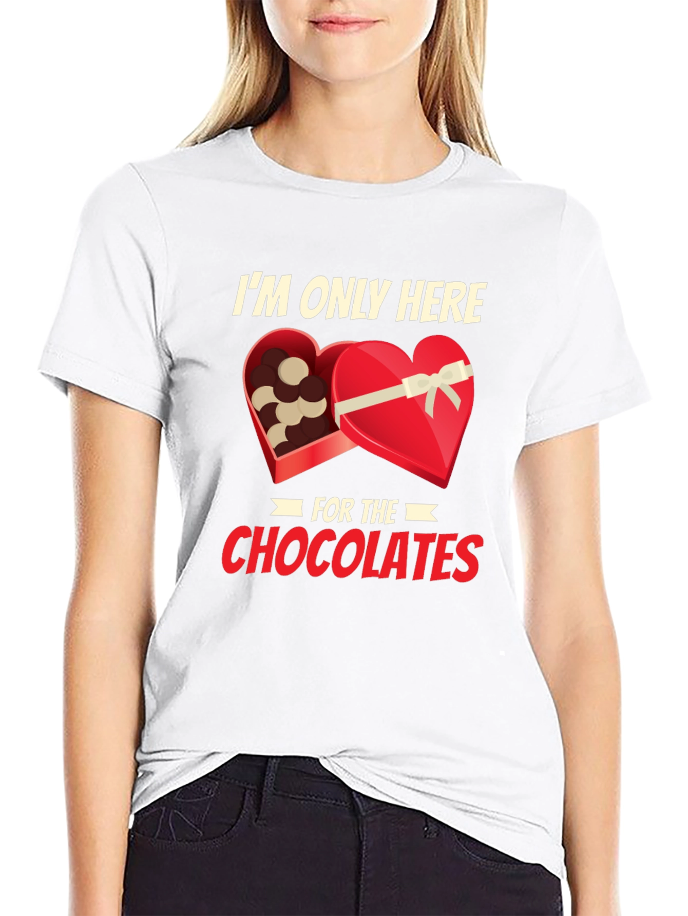 Black Chocolate Lover T-Shirt: I'm Only Here for the Chocolates view 9