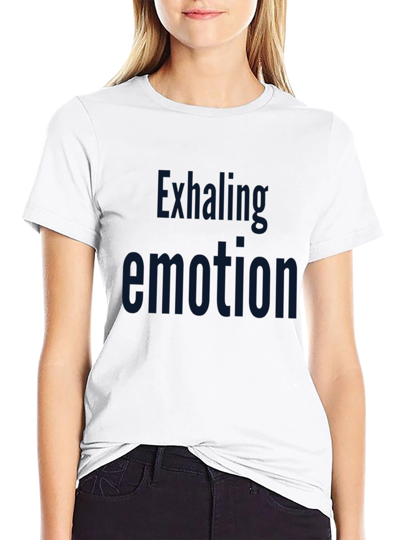Black Exhaling Emotion Graphic Tee - Black, Short Sleeve view 9