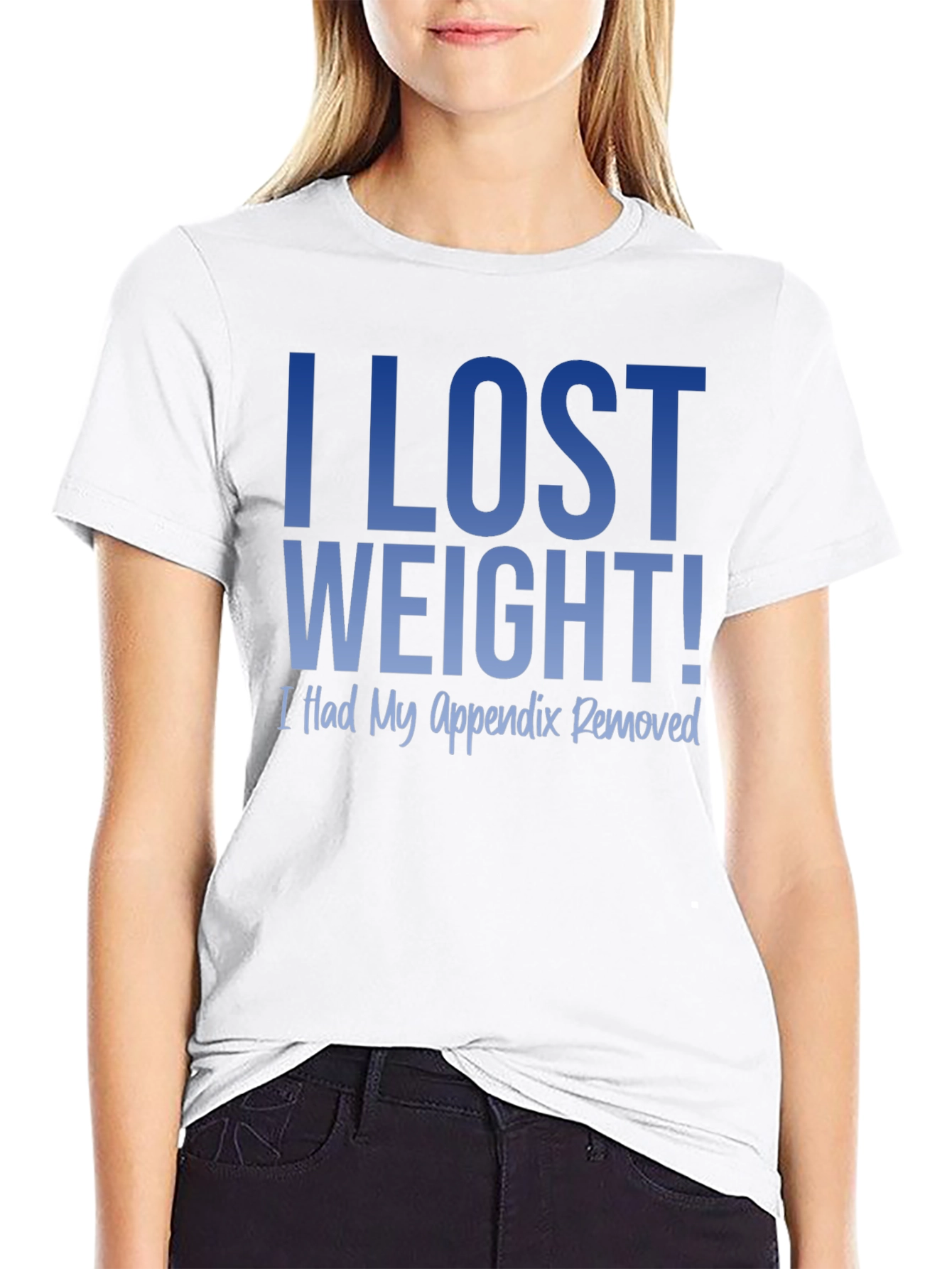 Black Funny Weight Loss T-Shirt - I Lost Weight! view 9