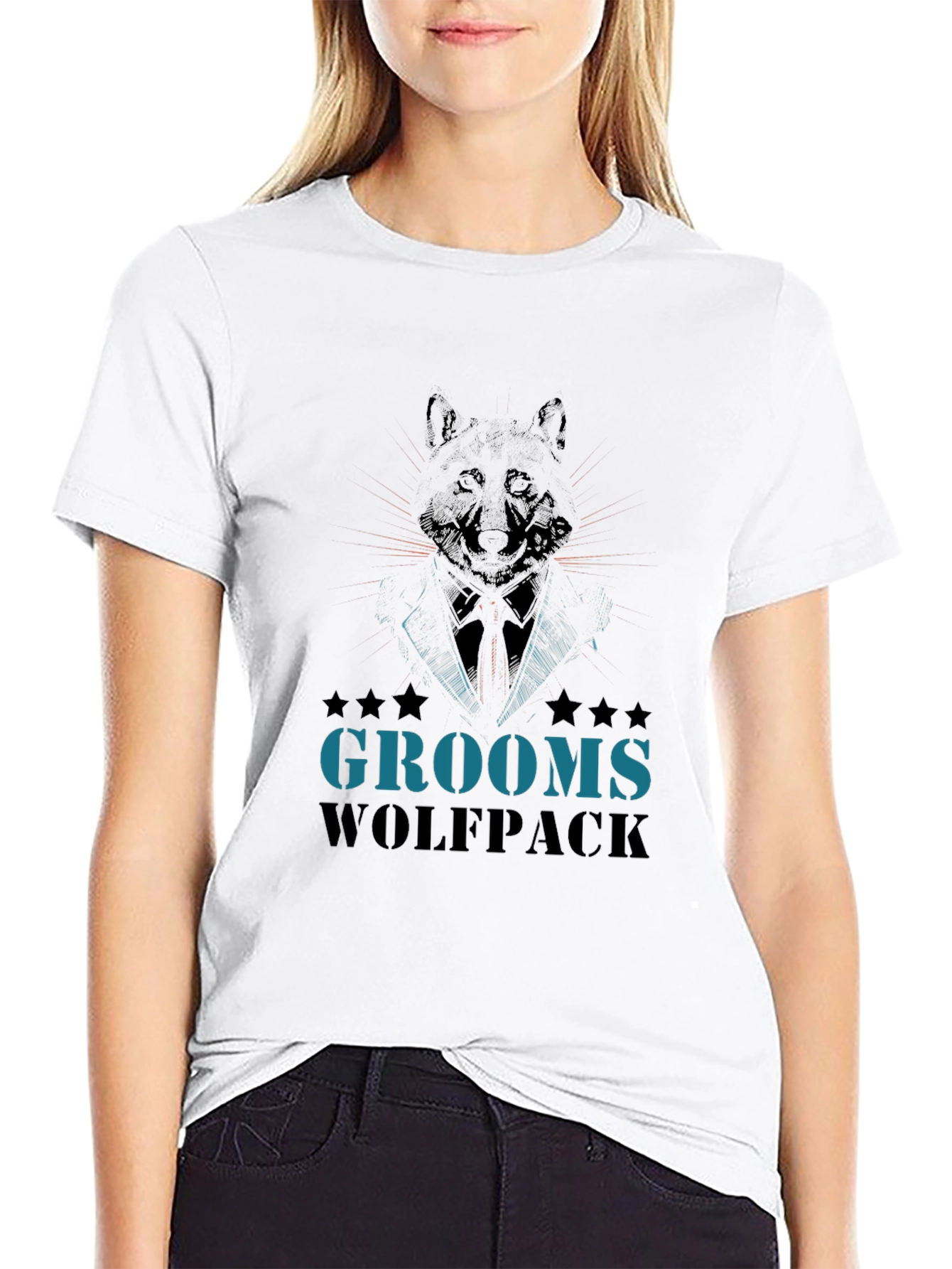 Black Grooms Wolfpack Graphic T-Shirt view 9