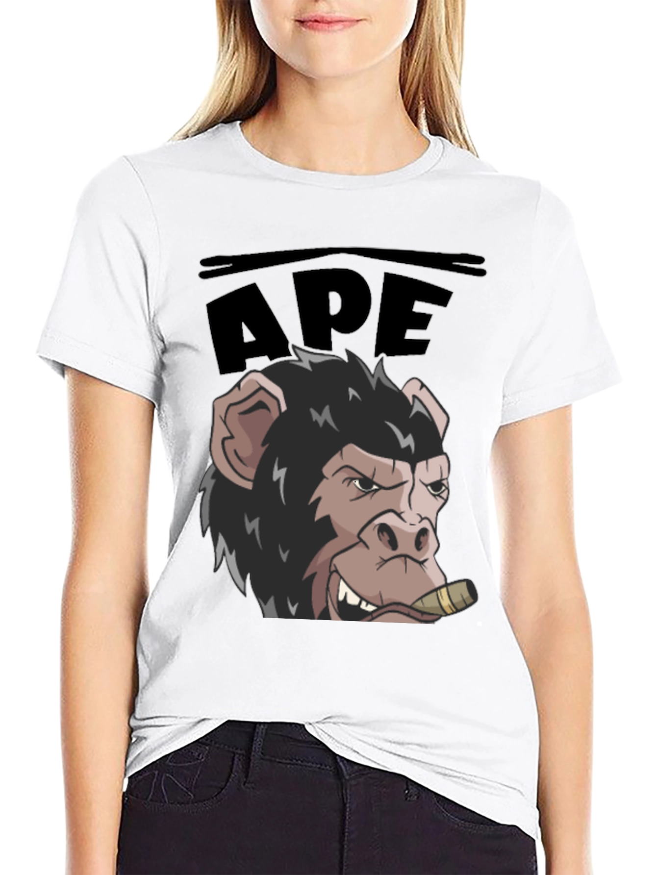 Black Ape Graphic T-Shirt - Cool Cartoon Design view 9