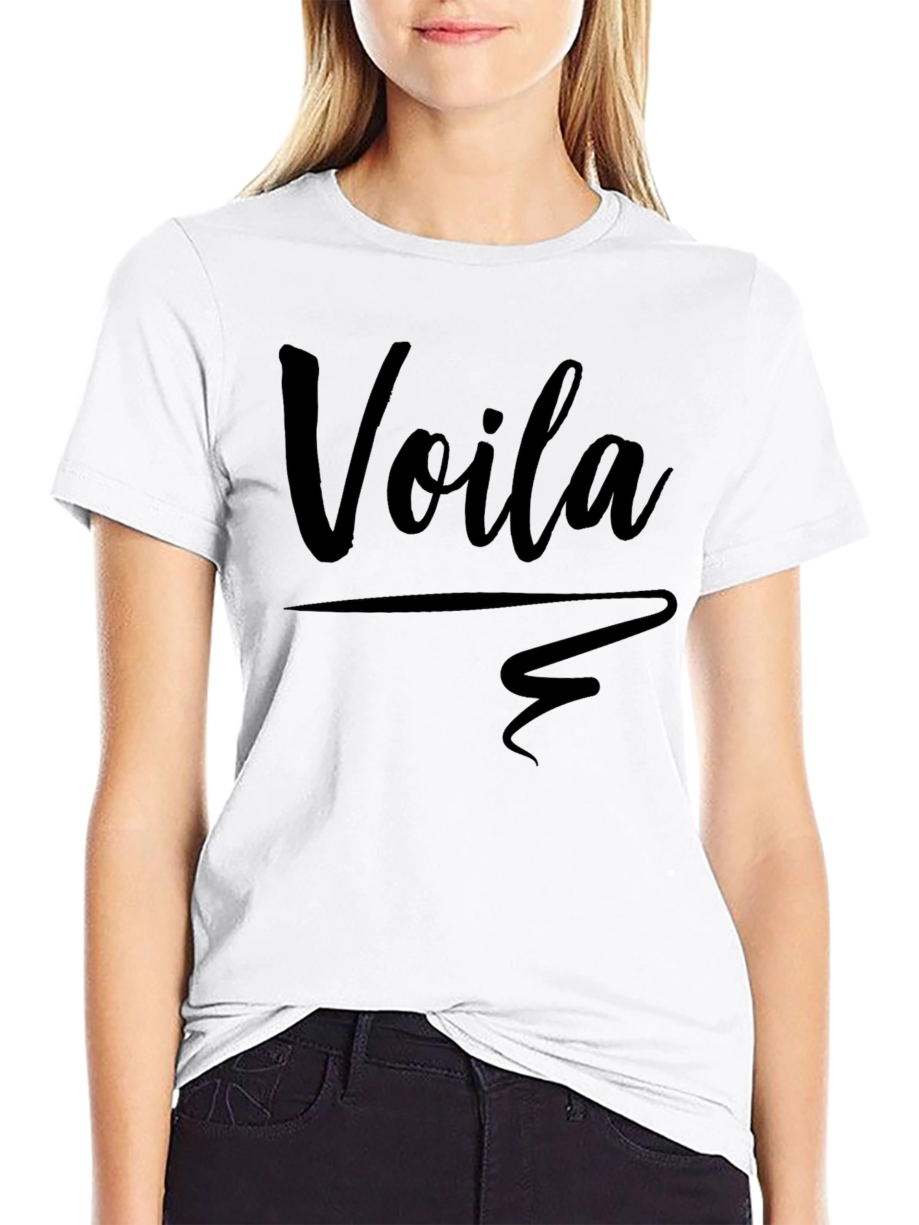 Black Voilà Graphic Tee - Stylish Unisex T-Shirt view 9