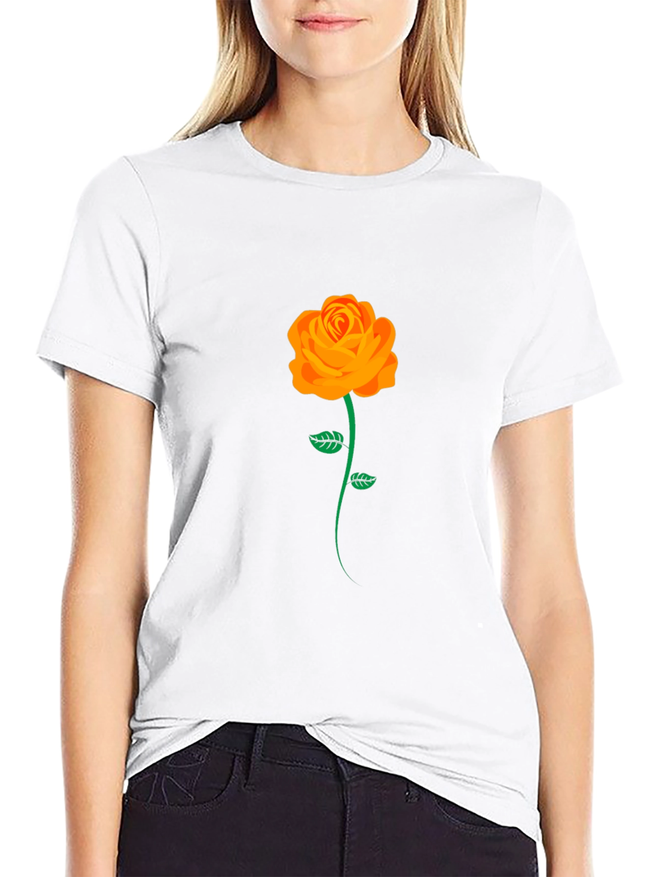 Black Rose Graphic Black T-Shirt view 9